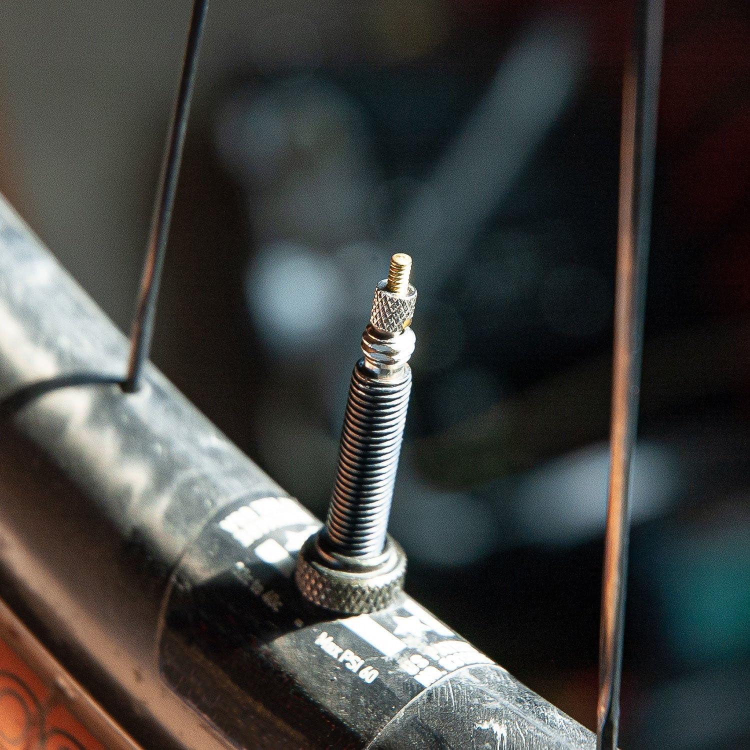 Tapas de Válvula Presta ANKECYC Negras de Aluminio - Paquete de 4