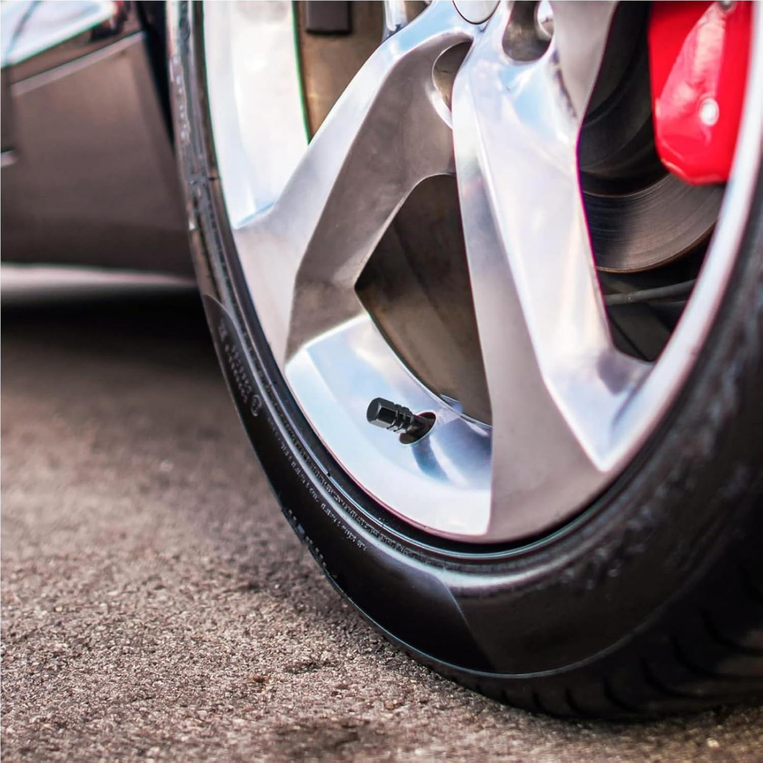 Tapones de Válvula de Neumático Tallew 100 Pcs Aleación Aluminio