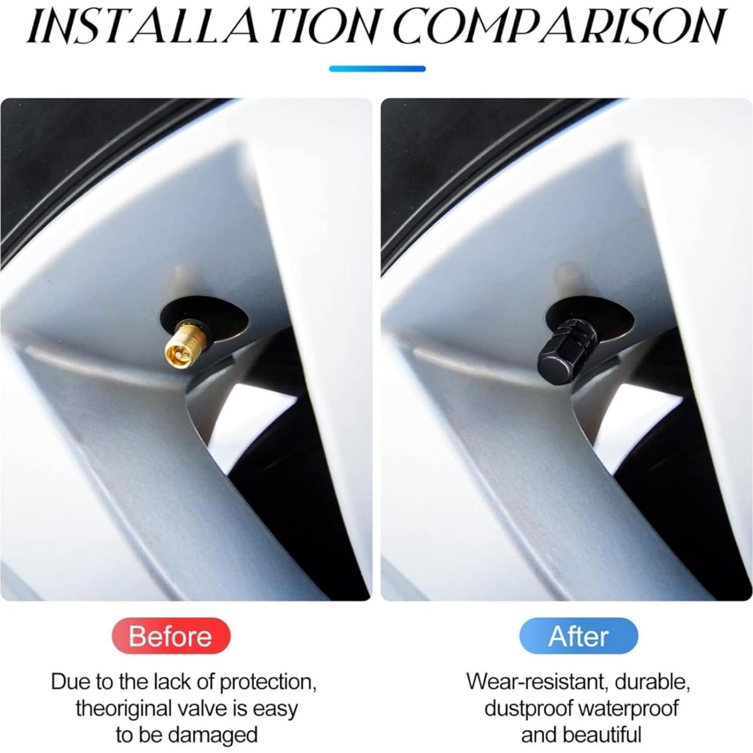 Tapones de Válvula de Neumático Tallew 100 Pcs Aleación Aluminio