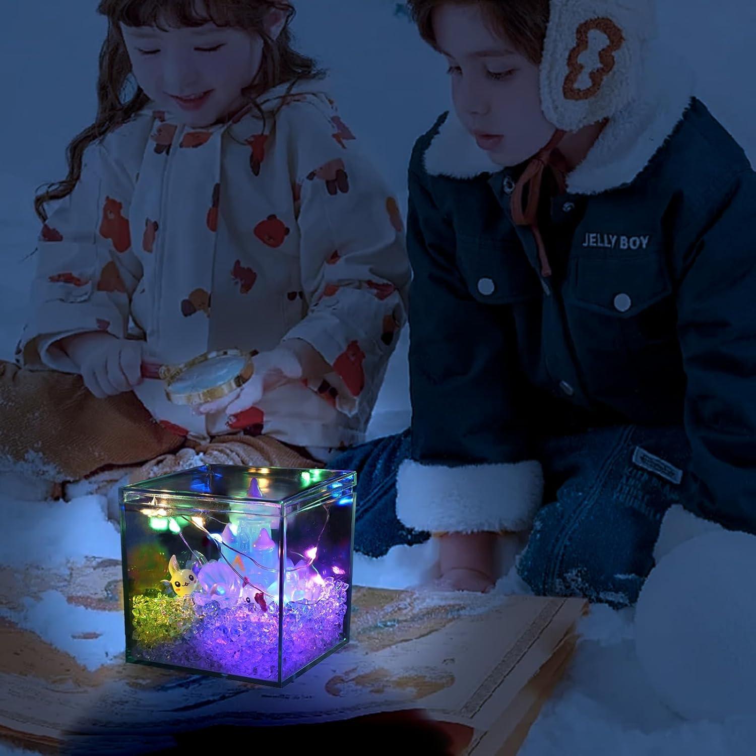 Kit de Terrario Mini Axolote Hiawbon DIY Castillo Azul