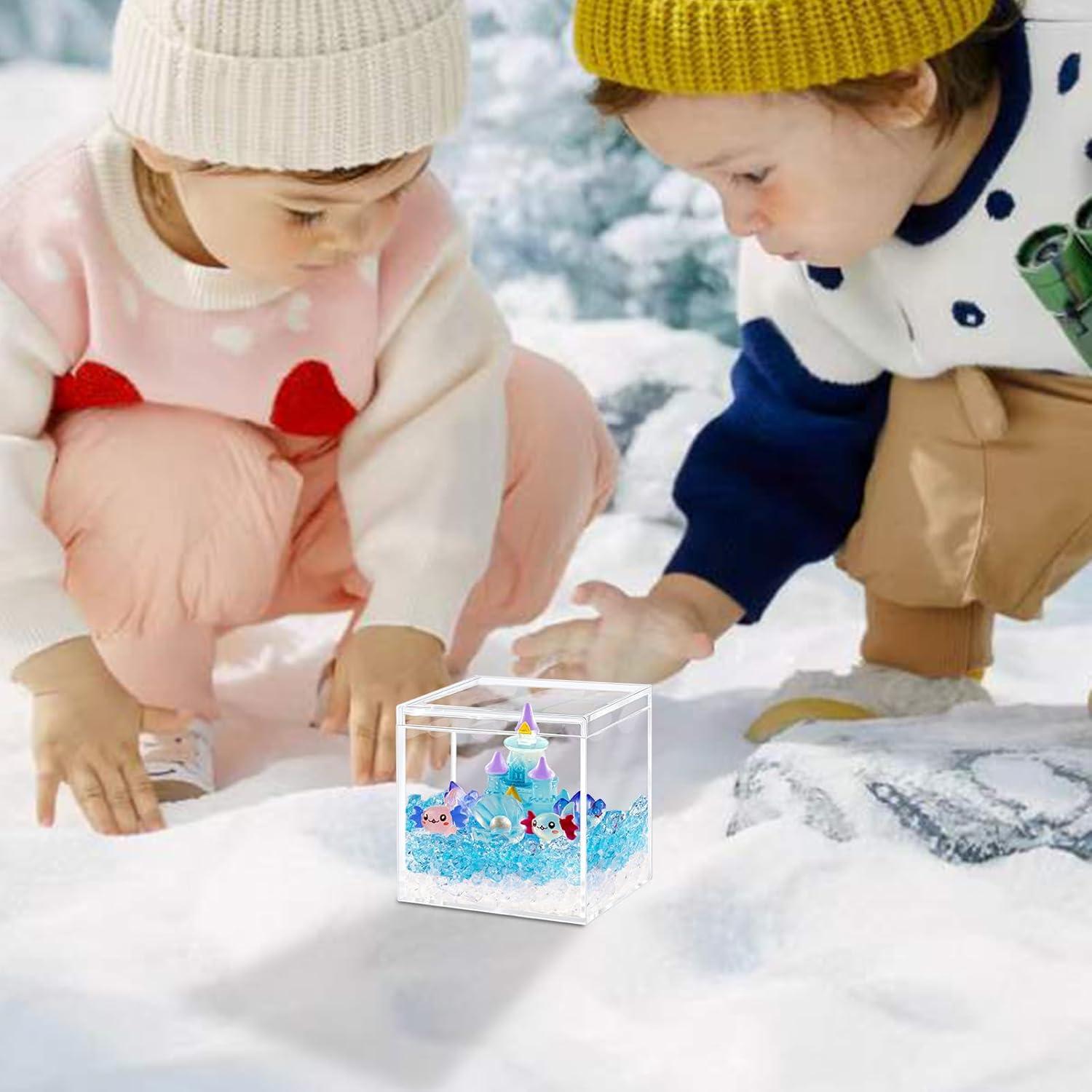 Kit de Terrario Mini Axolote Hiawbon DIY Castillo Azul