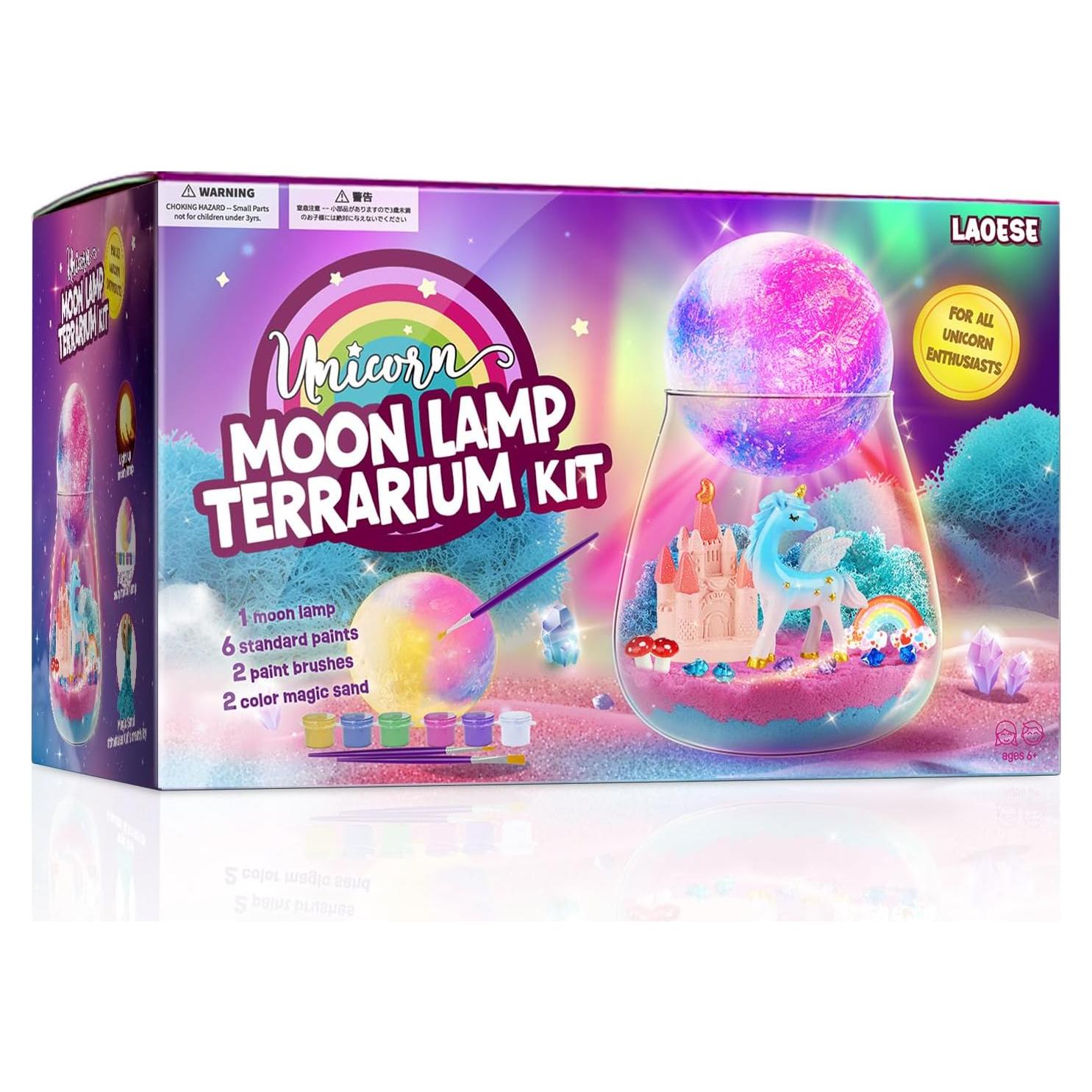 Kit de Manualidades de Terrario Unicornio LAOESE - Lámpara de Luna