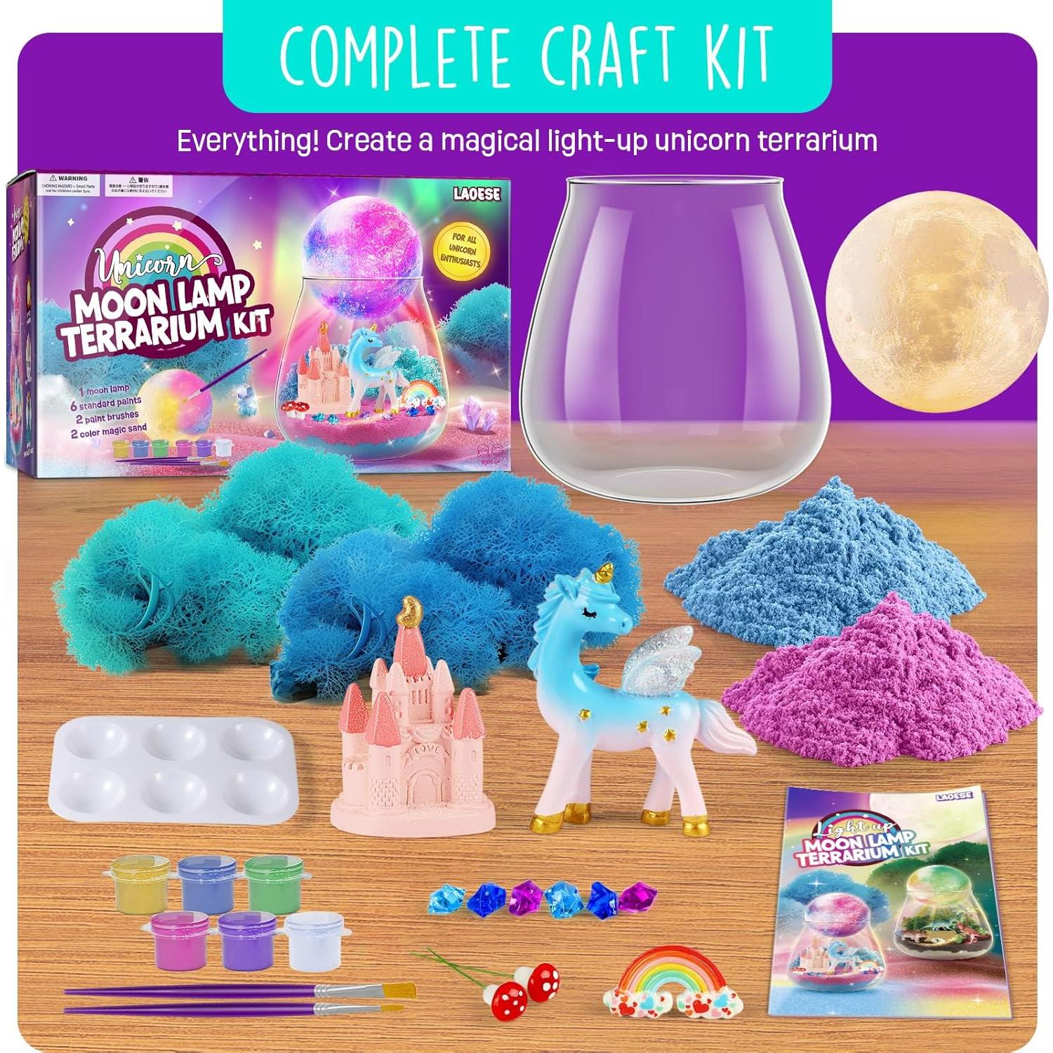 Kit de Manualidades de Terrario Unicornio LAOESE - Lámpara de Luna