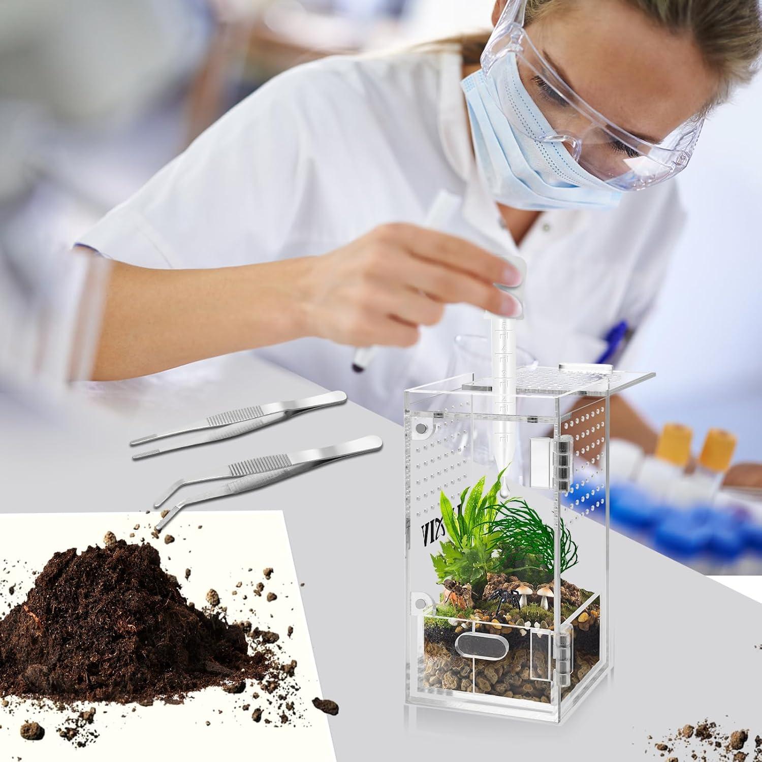 Mini Terrario Acrílico Luxiv para Arañas Saltarinas con Accesorios