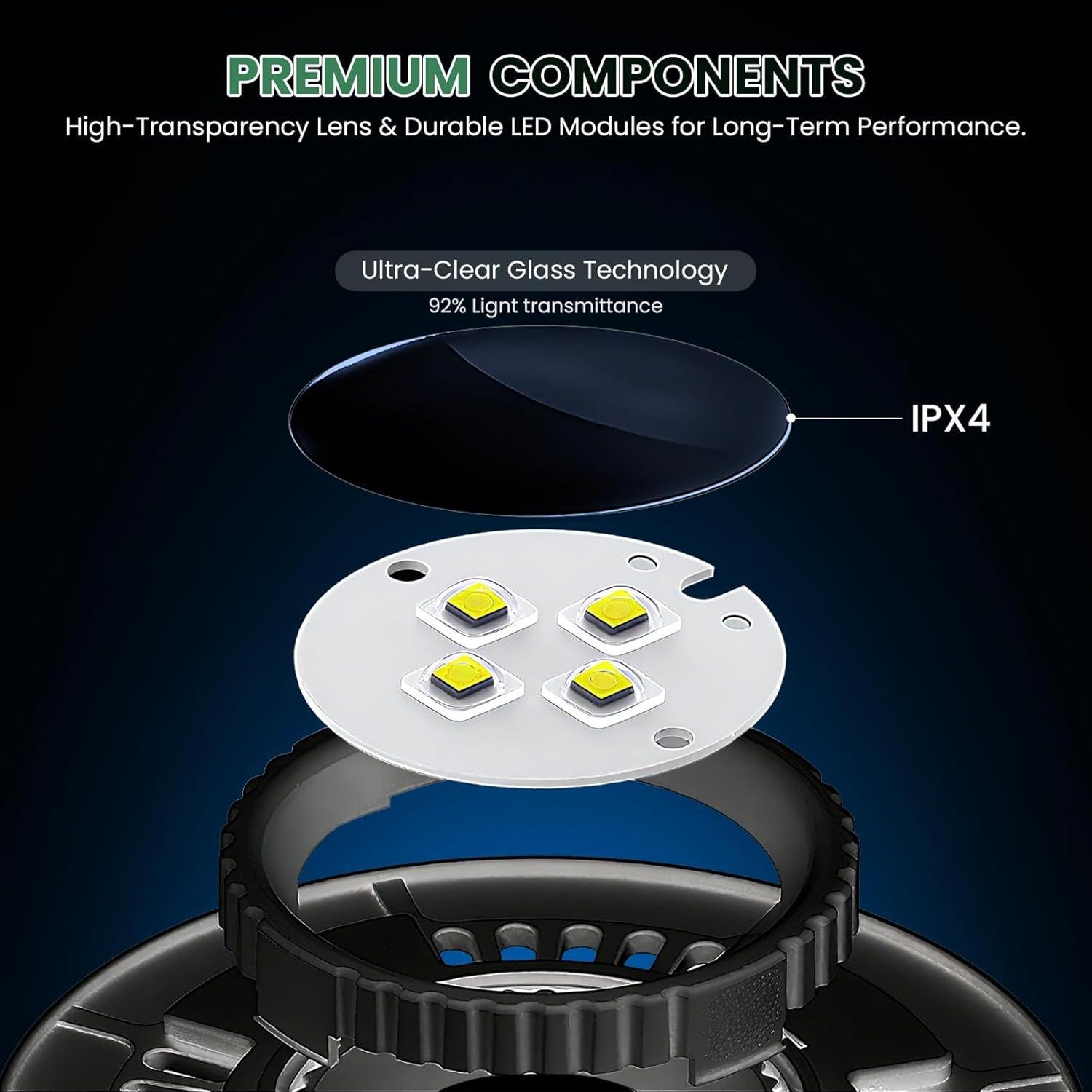 Terrario de Vidrio Xyingshine con Luz LED 19.81 cm para Plantas