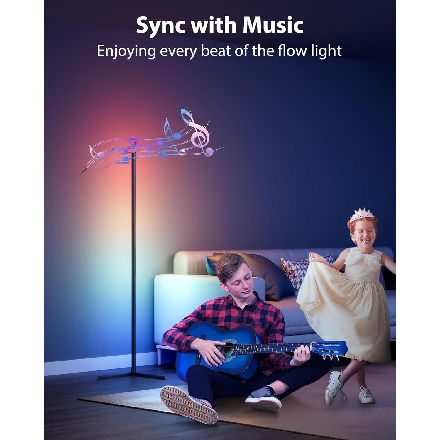 Lámpara de Pie LED RGB CCACC 165 cm Control Remoto APP