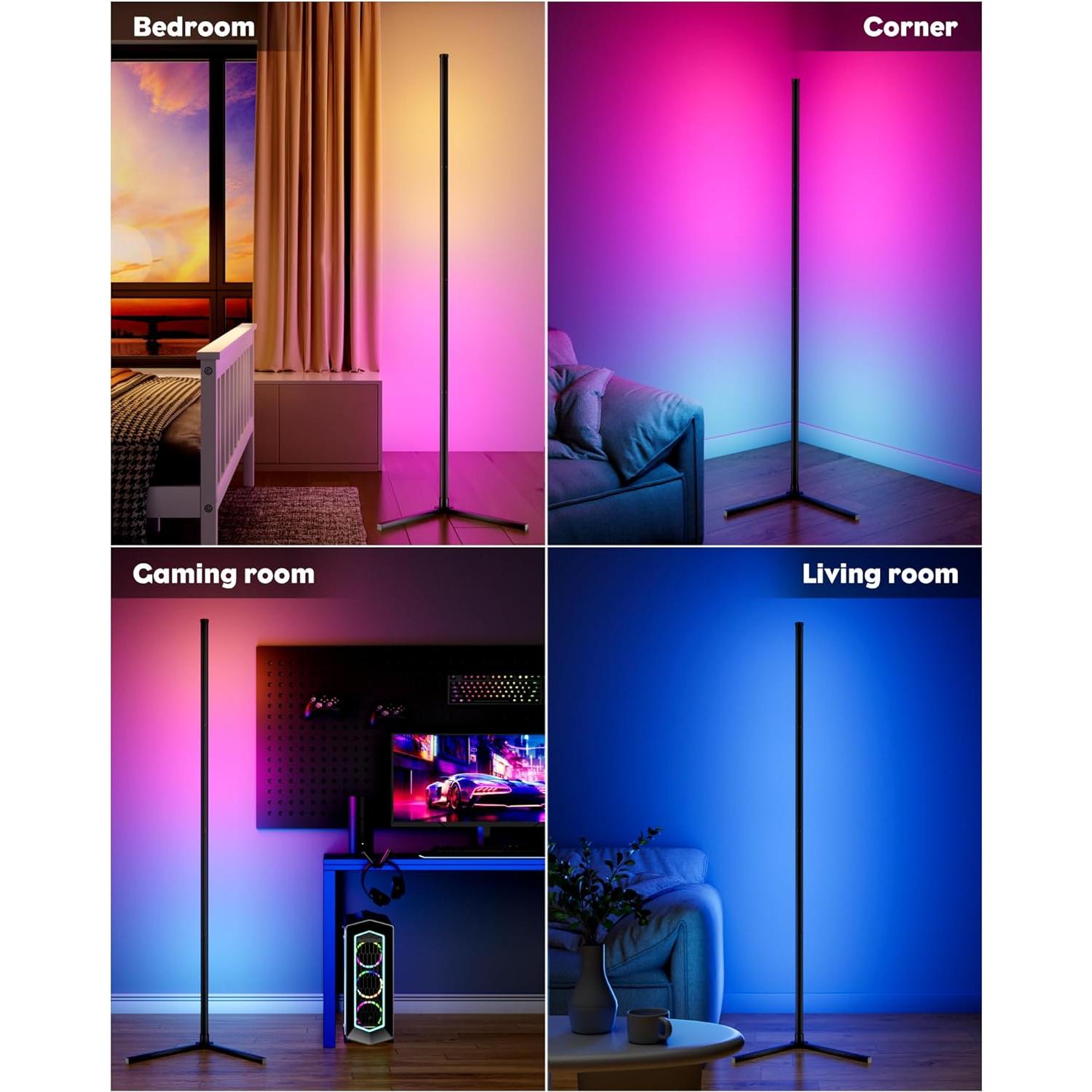 Lámpara de Pie LED RGB CCACC 165 cm Control Remoto APP