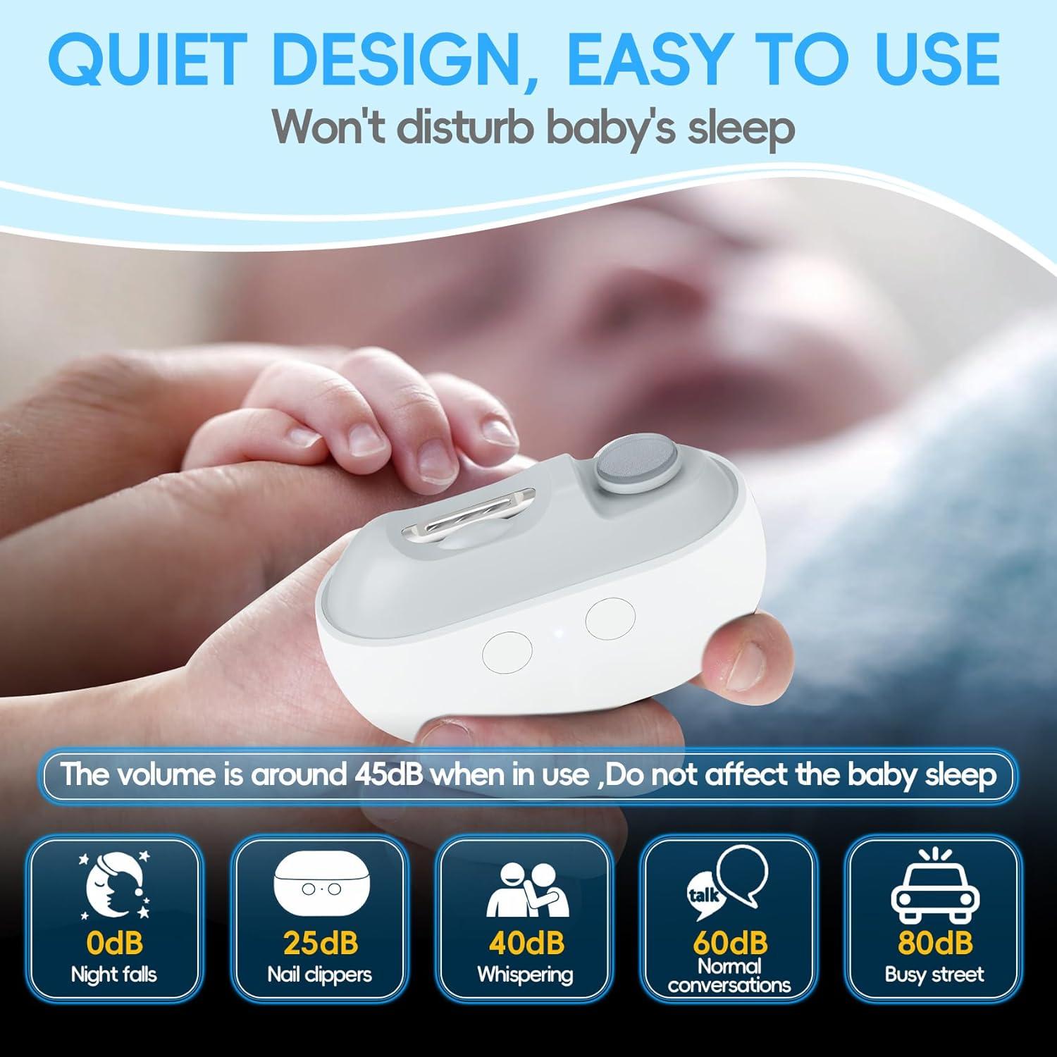 Cortador de Uñas Eléctrico LOQOMI 3 en 1 con Luz LED