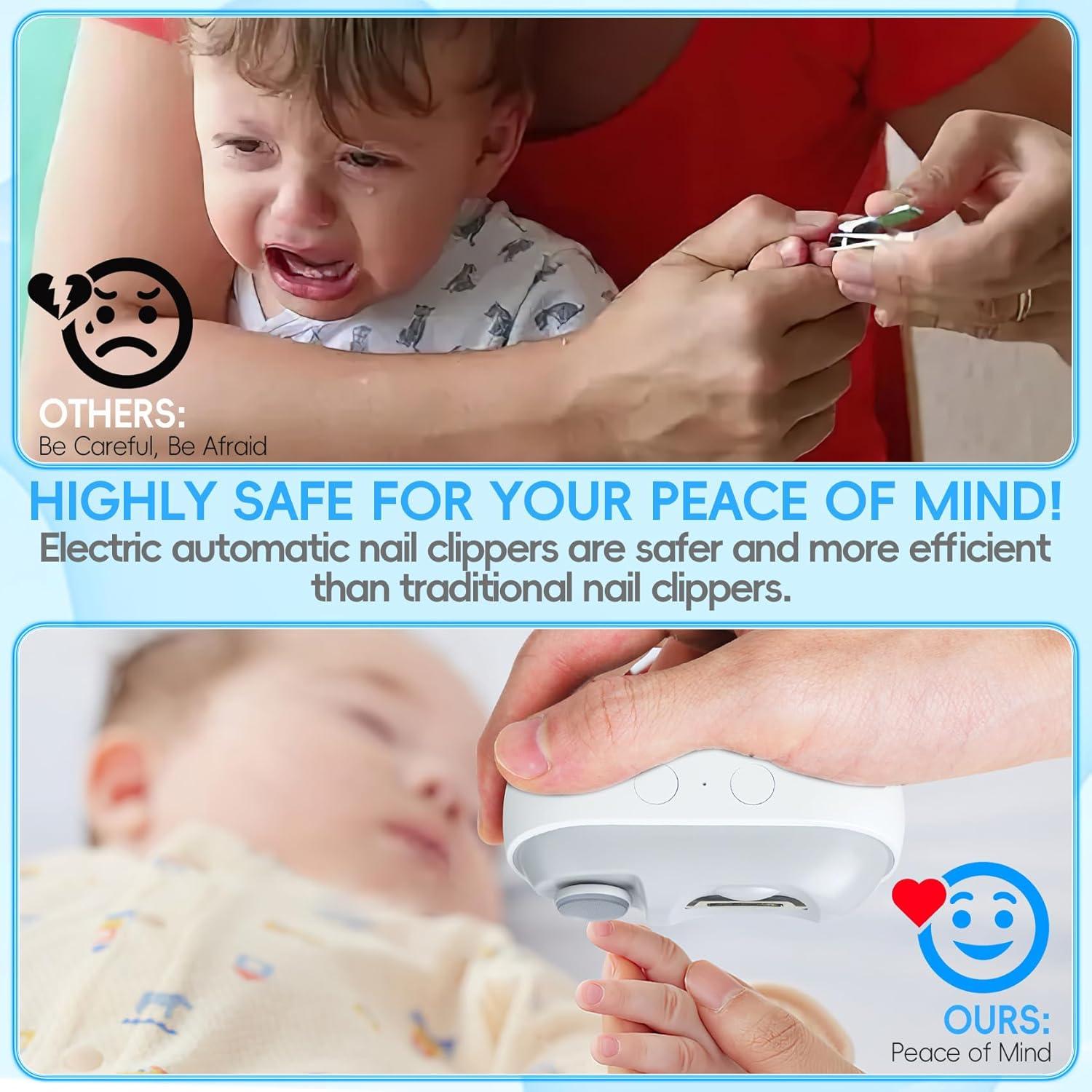 Cortador de Uñas Eléctrico LOQOMI 3 en 1 con Luz LED