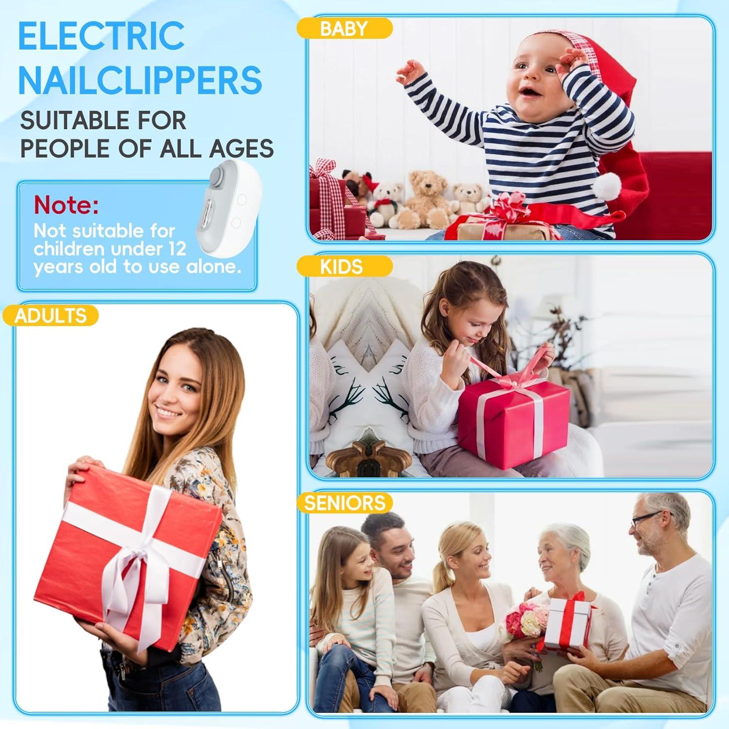 Cortador de Uñas Eléctrico LOQOMI 3 en 1 con Luz LED