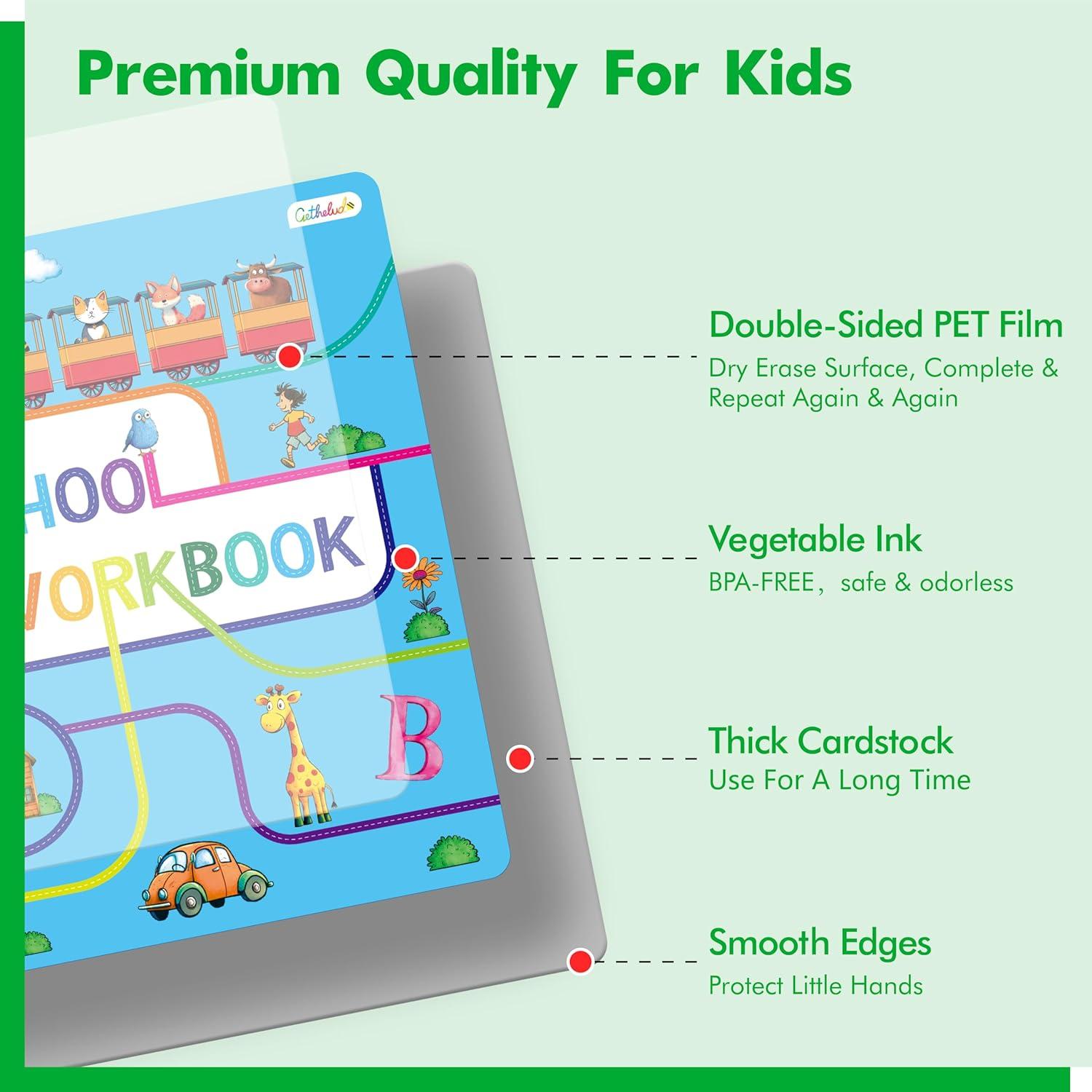 Cuaderno Borrable Educativo Gethelud 40 Páginas Preescolar