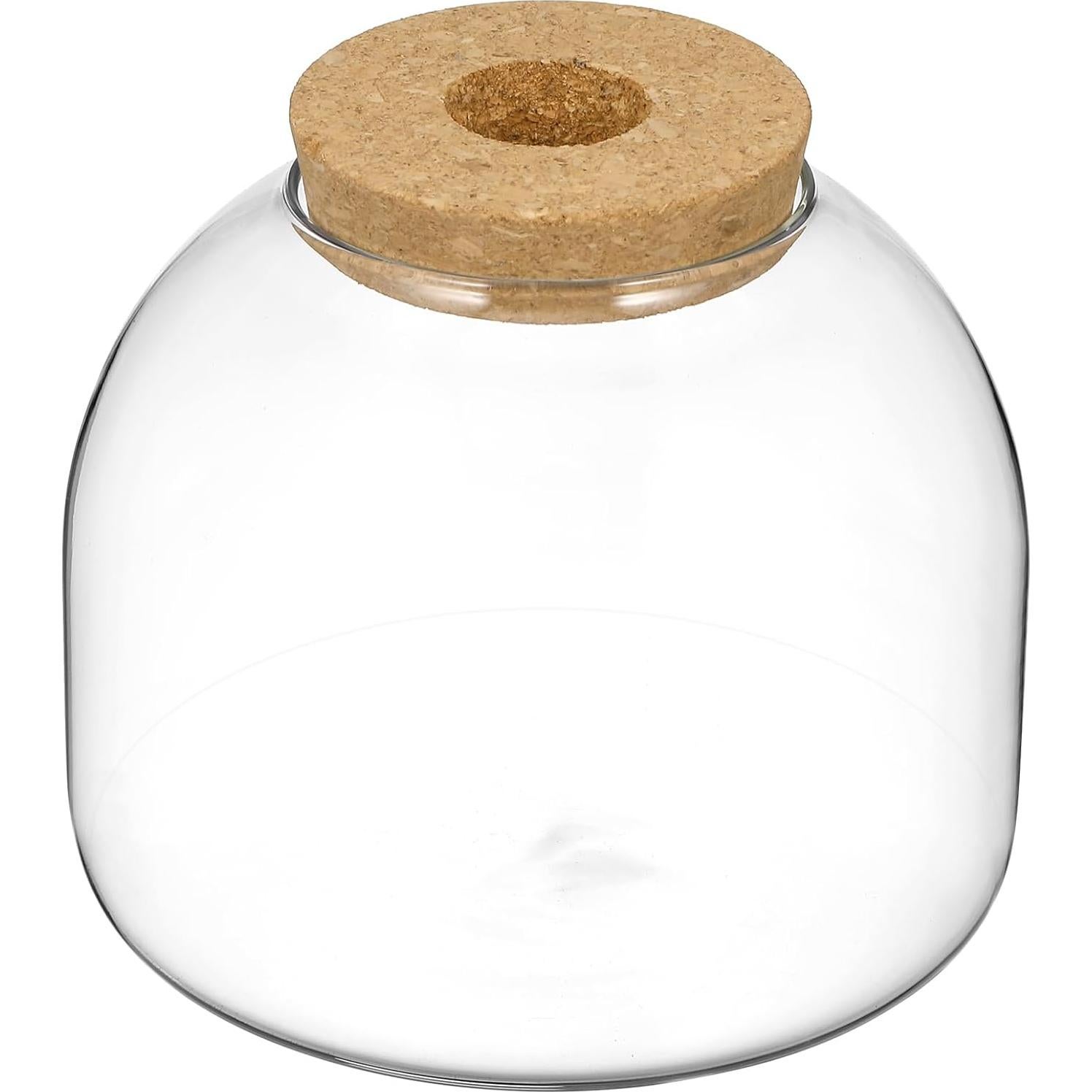 Tarro de Terrario de Vidrio Yardwe 15x15x13 cm para Plantas