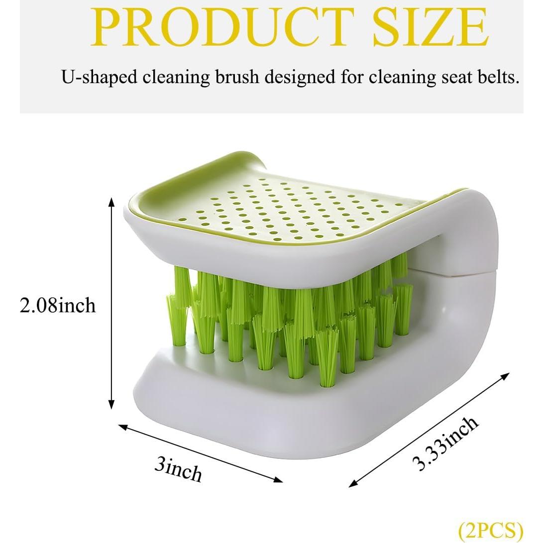 2 PCS Cepillo de Limpieza de Cinturón de Seguridad Wevdn