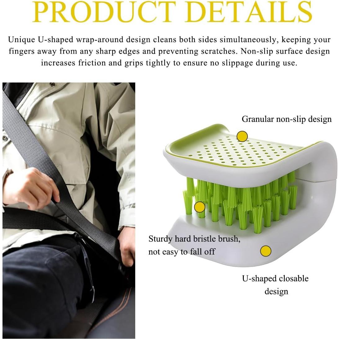 2 PCS Cepillo de Limpieza de Cinturón de Seguridad Wevdn