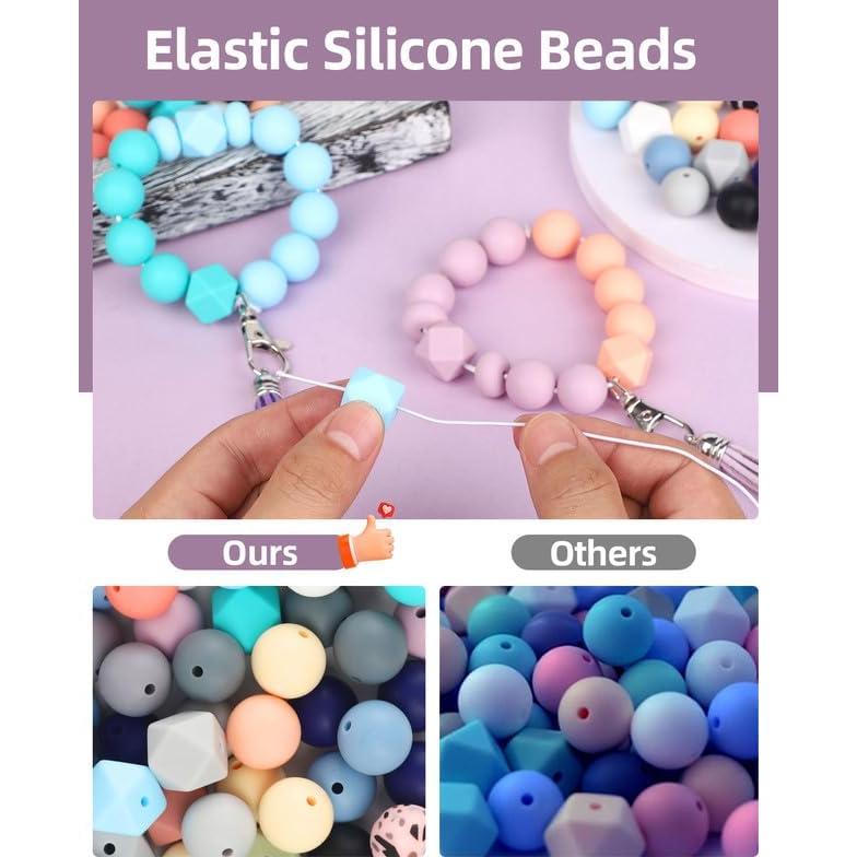 Kit de Perlas de Silicona Skalamio 202 Piezas 15mm Multicolor