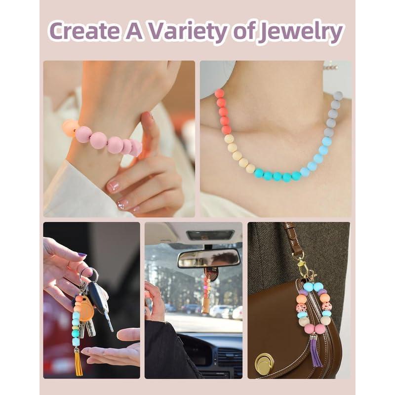 Kit de Perlas de Silicona Skalamio 202 Piezas 15mm Multicolor