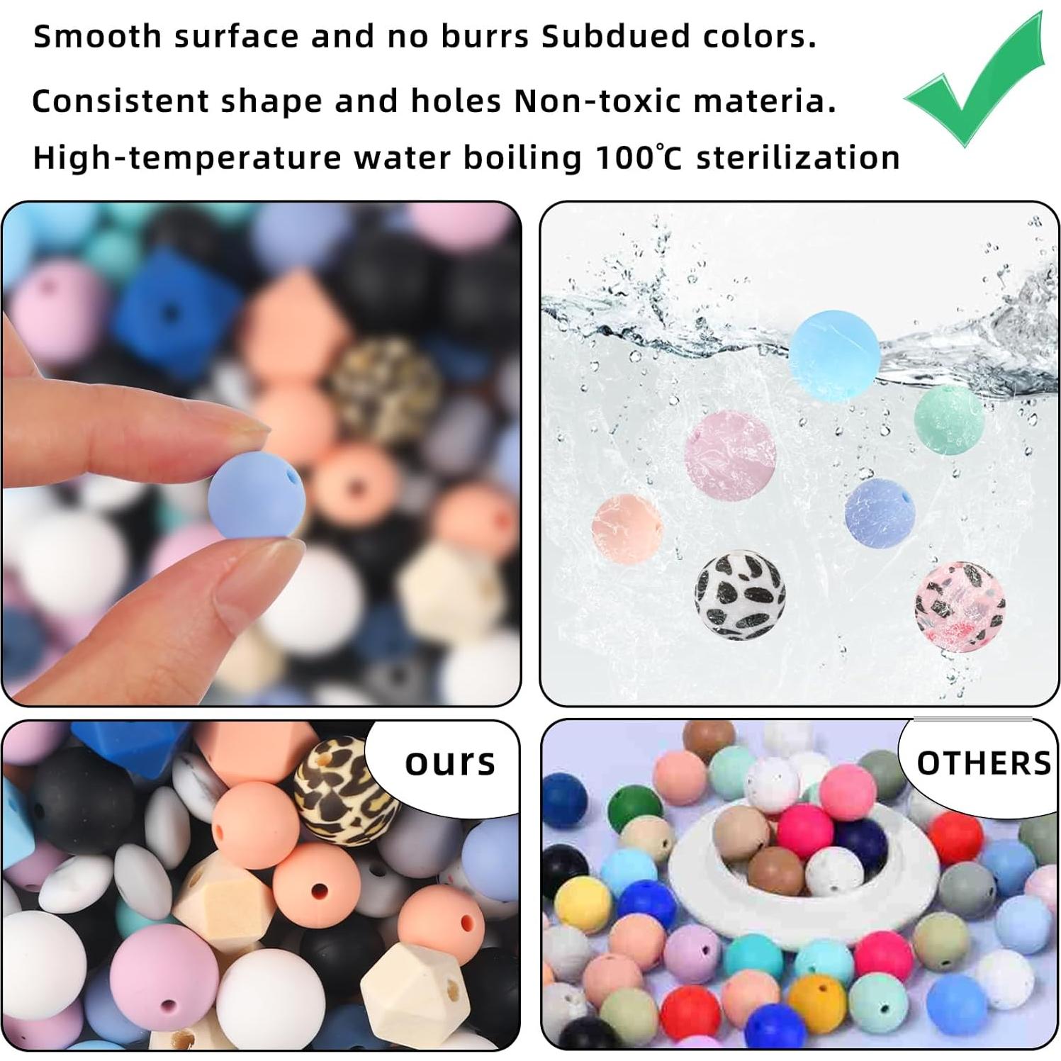 Kit de Perlas de Silicona CZWZ 141pcs para Manualidades