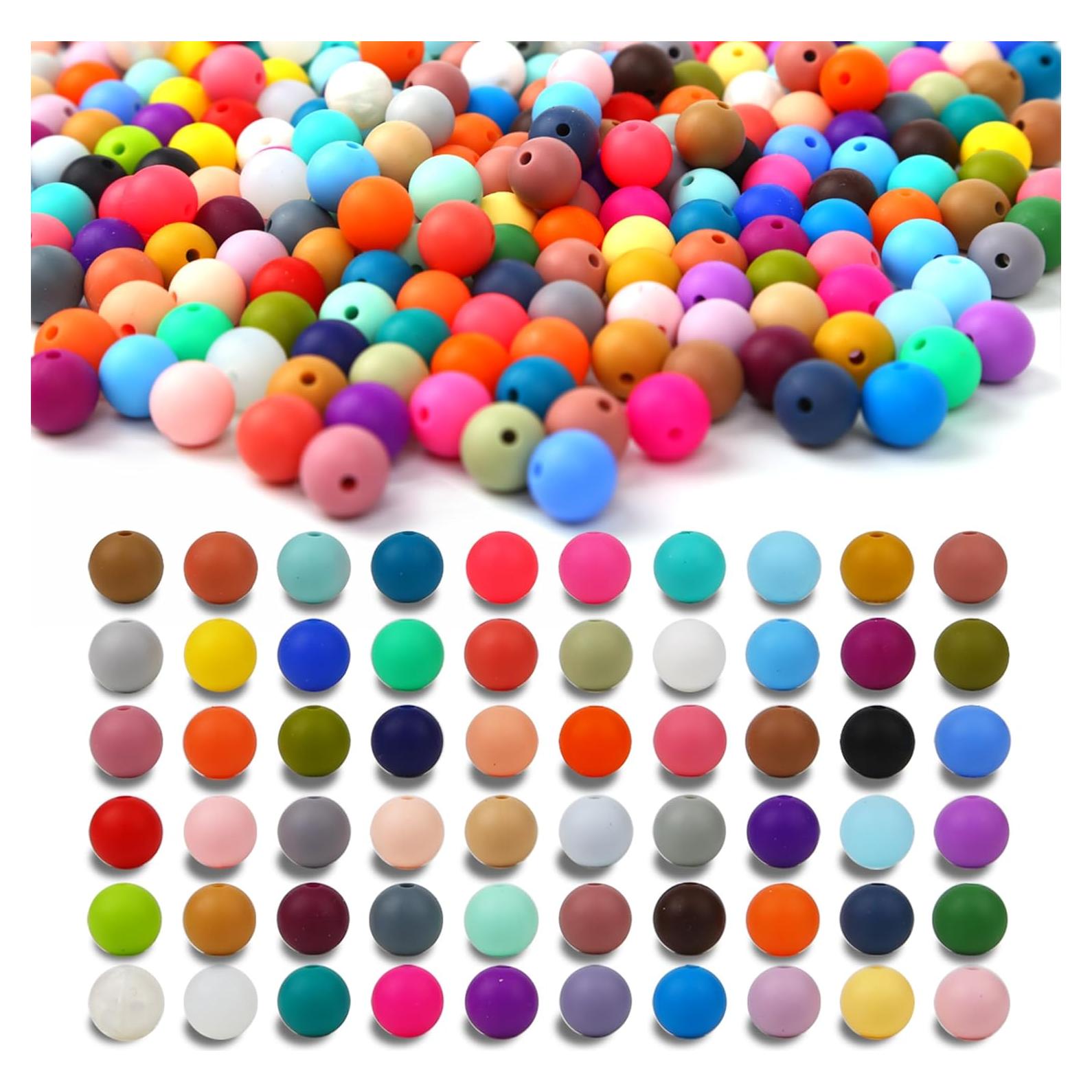 300 Perlas de Silicona CFKEMZY para Manualidades DIY 60 Colores