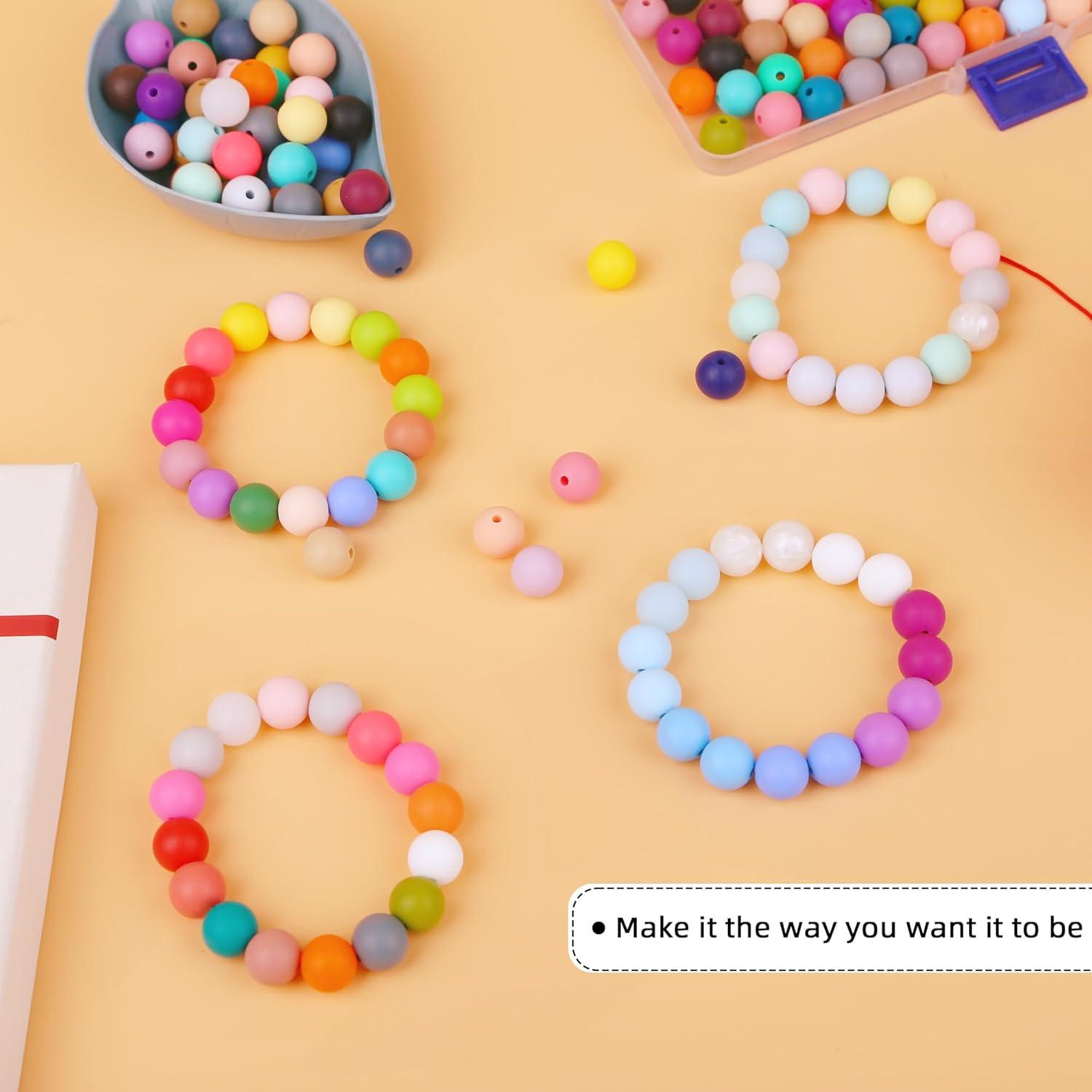 300 Perlas de Silicona CFKEMZY para Manualidades DIY 60 Colores