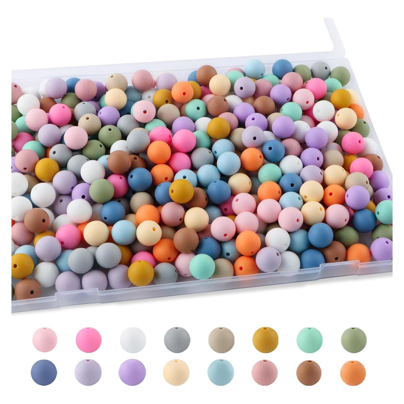 Perlas de Silicona 12mm Sunrony 240 Pcs Multicolor DIY