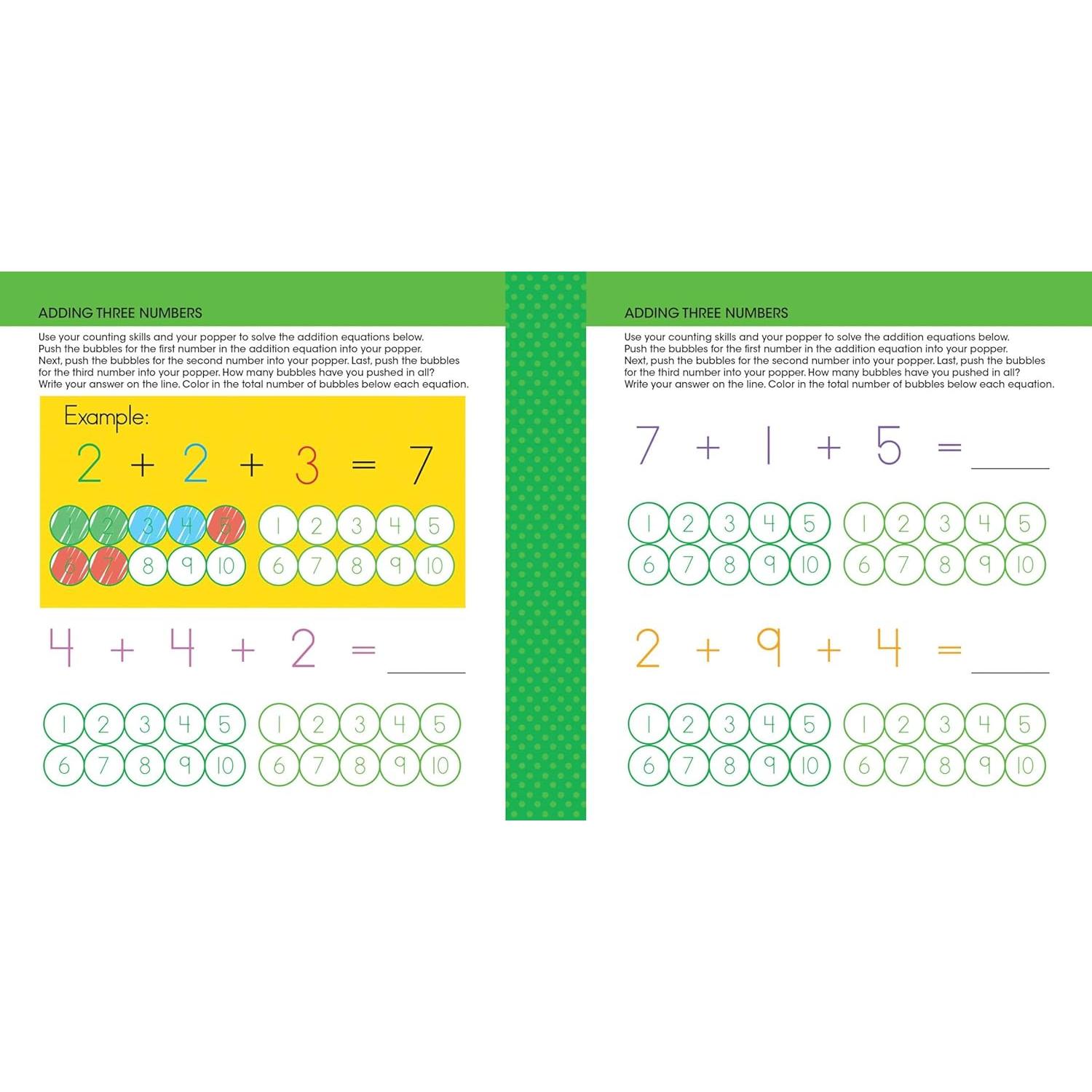 Ready to Learn: First Grade Math Write & Wipe Workbook with Popper