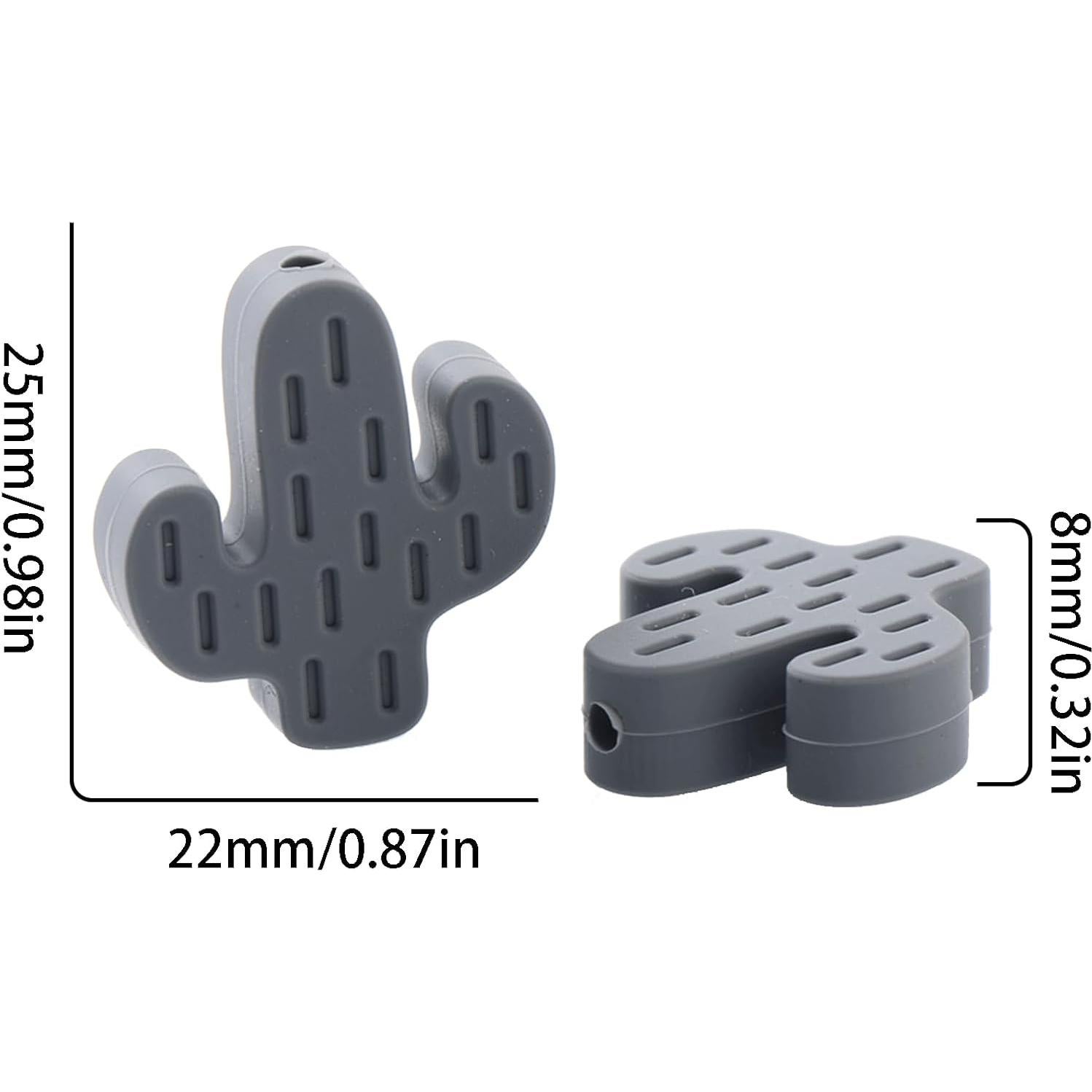 30 Perlas de Silicona Cactus Multicolor Qusmeiyici para Manualidades