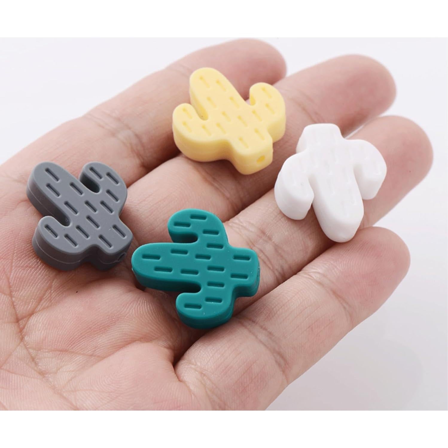 30 Perlas de Silicona Cactus Multicolor Qusmeiyici para Manualidades
