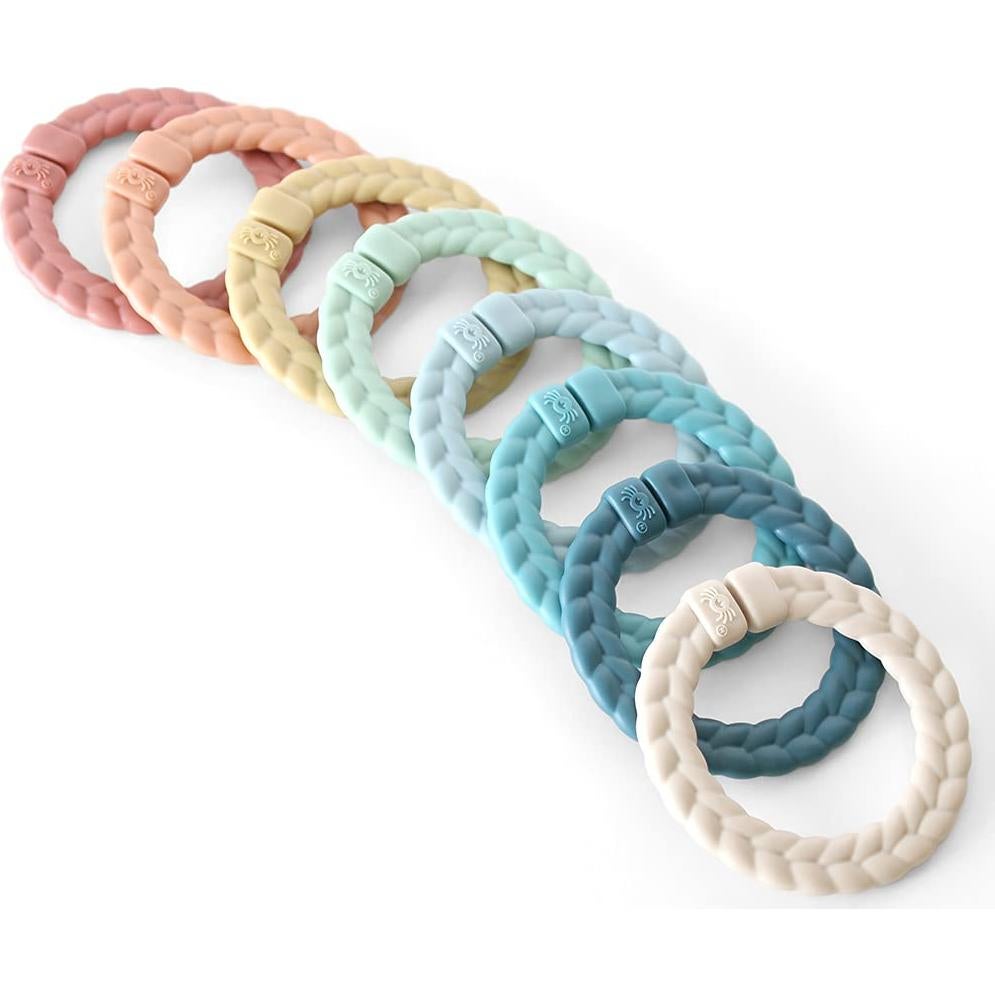 Conjunto de 8 Anillos Enlazados Itzy Ritzy Arcoíris