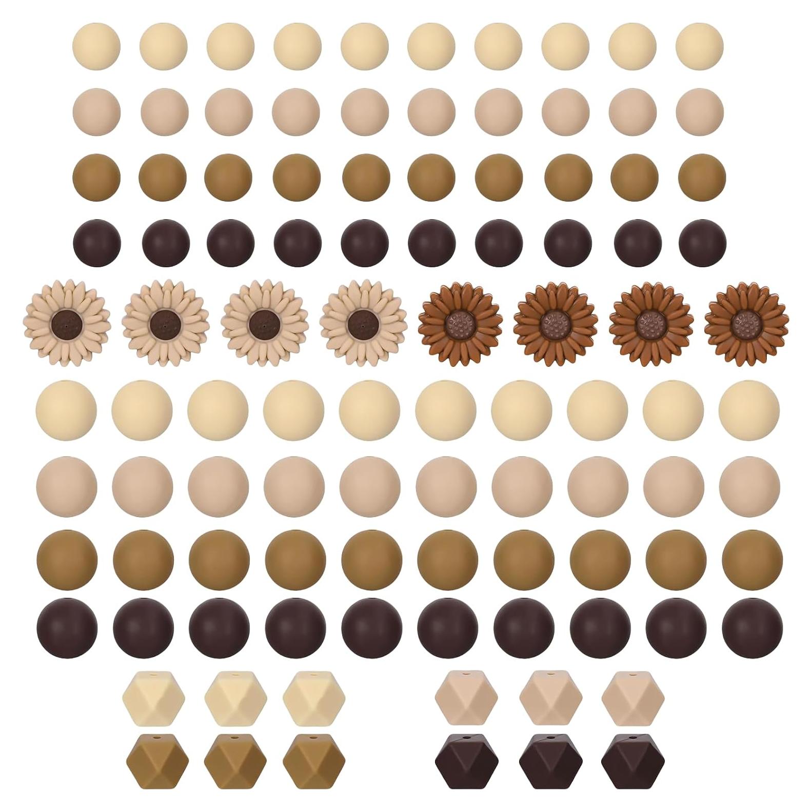 100 Perlas de Silicona Wezdopu para Joyería DIY Coloridas