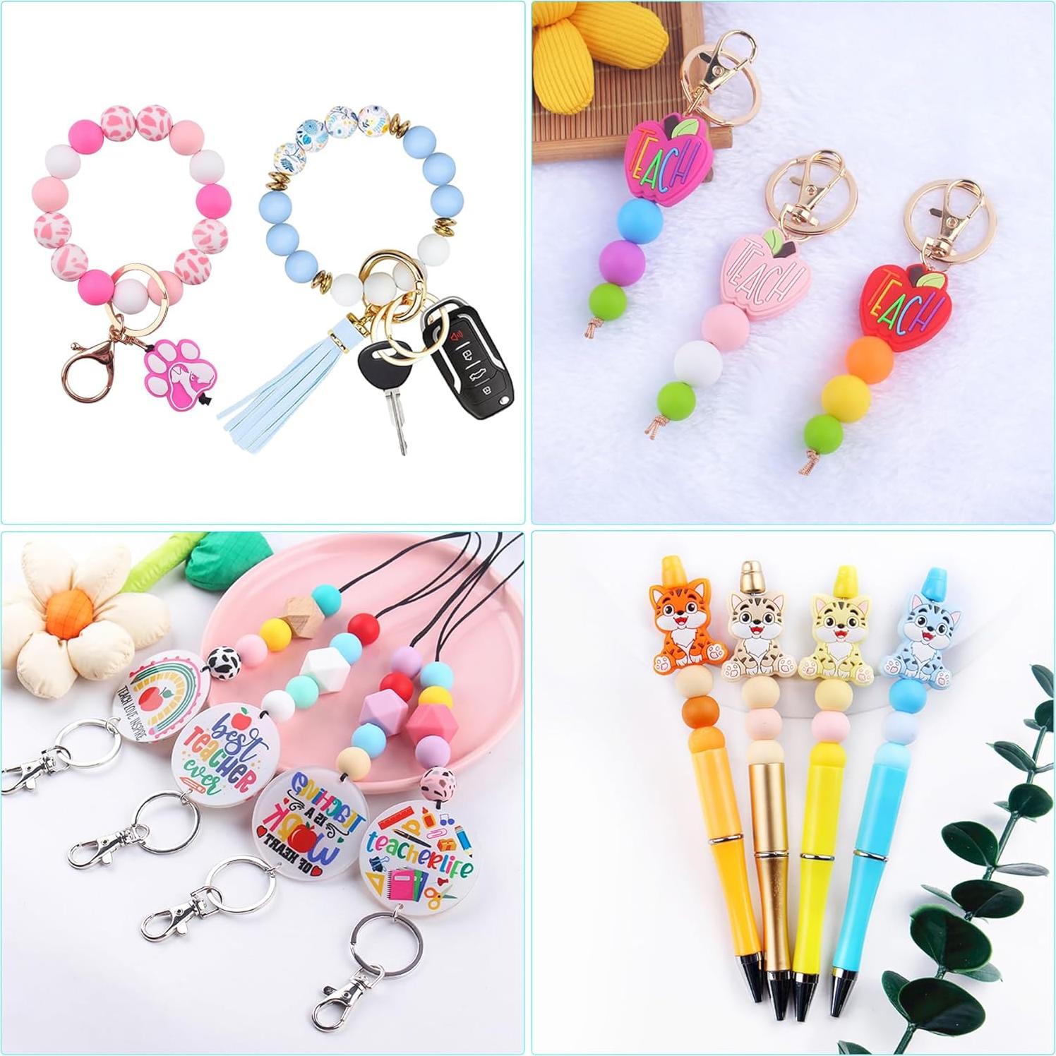 300 Perlas de Silicona JEBBO 15mm en 30 Colores para DIY