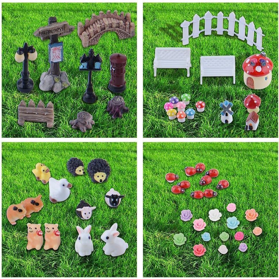 Kit 100 Accesorios de Jardín de Hadas Miniatura Zealor