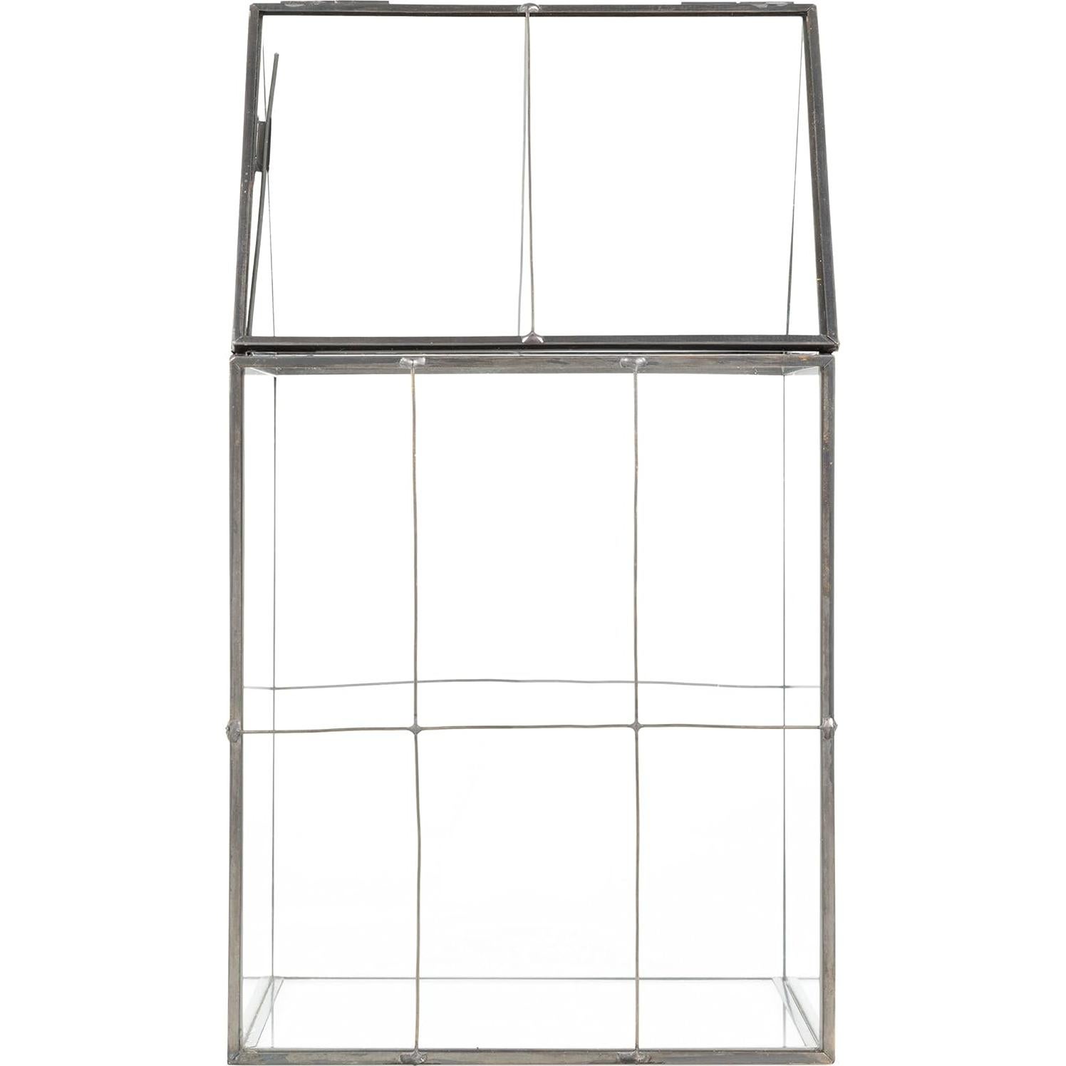 Terrario Geométrico de Vidrio D'Eco 15x12.7x28 cm - Techo Abatible