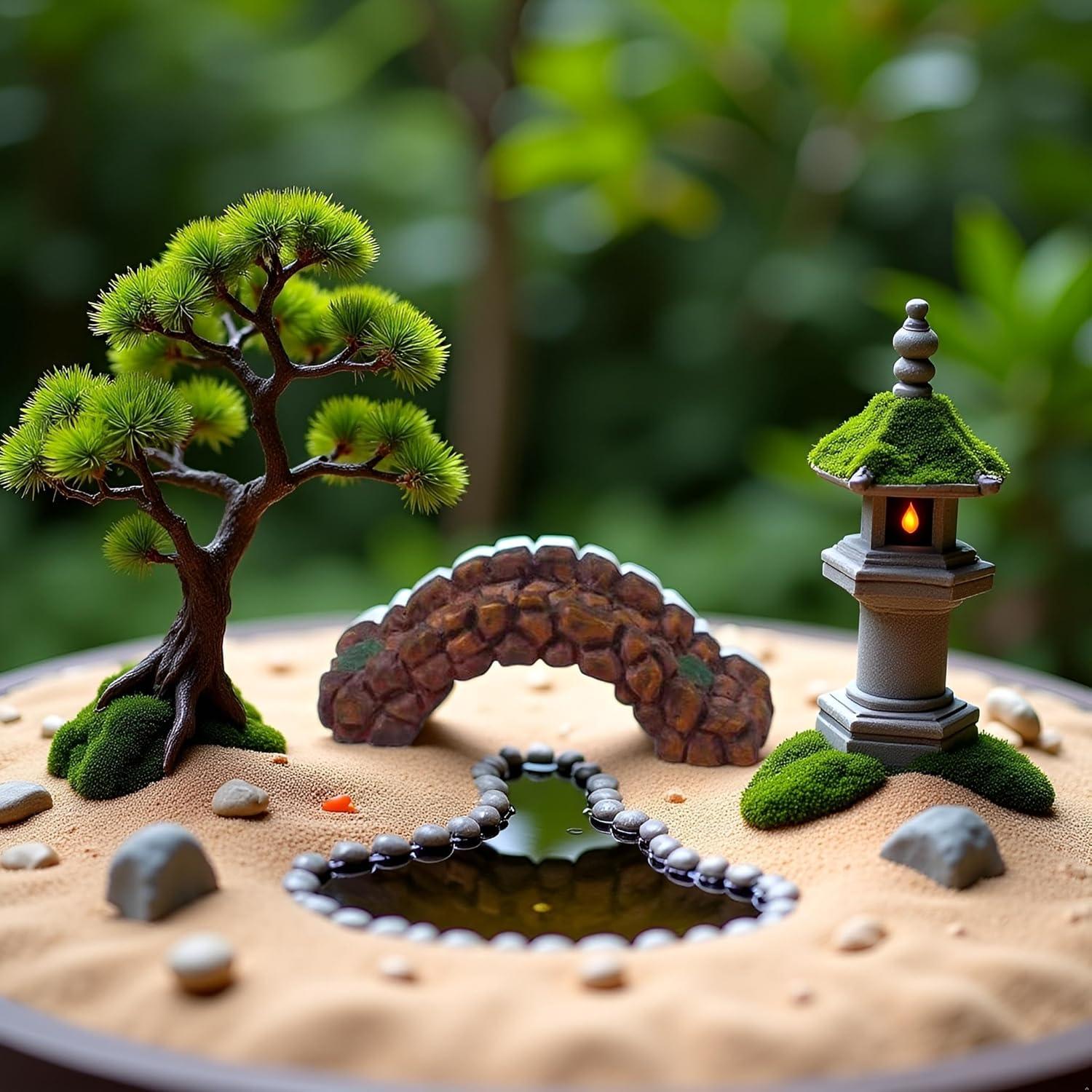 Kit de Accesorios para Jardín de Hadas ZhangyiHot Miniaturas