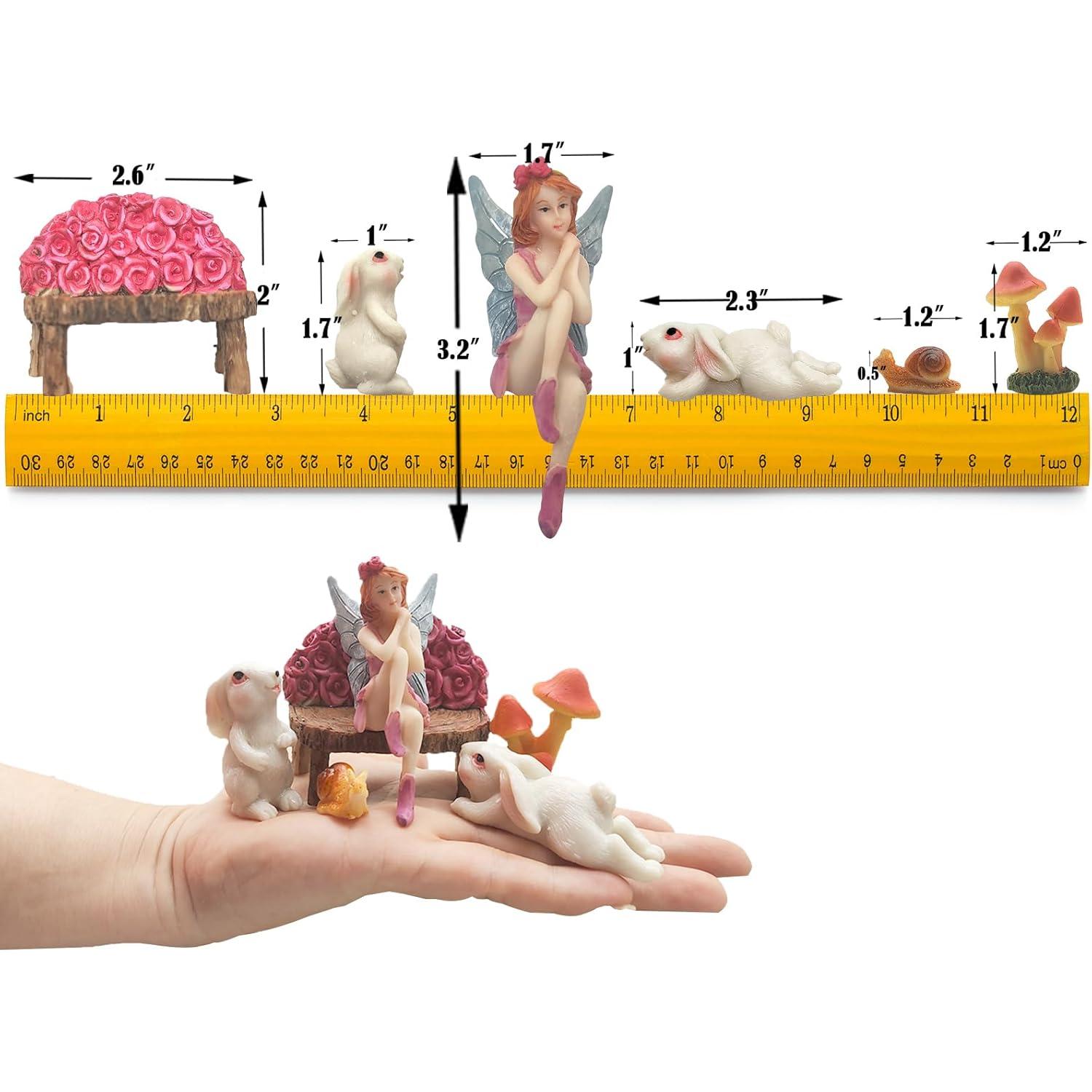 Kit de Jardín de Hadas HONEYSHOW - 6 Figuras Decorativas