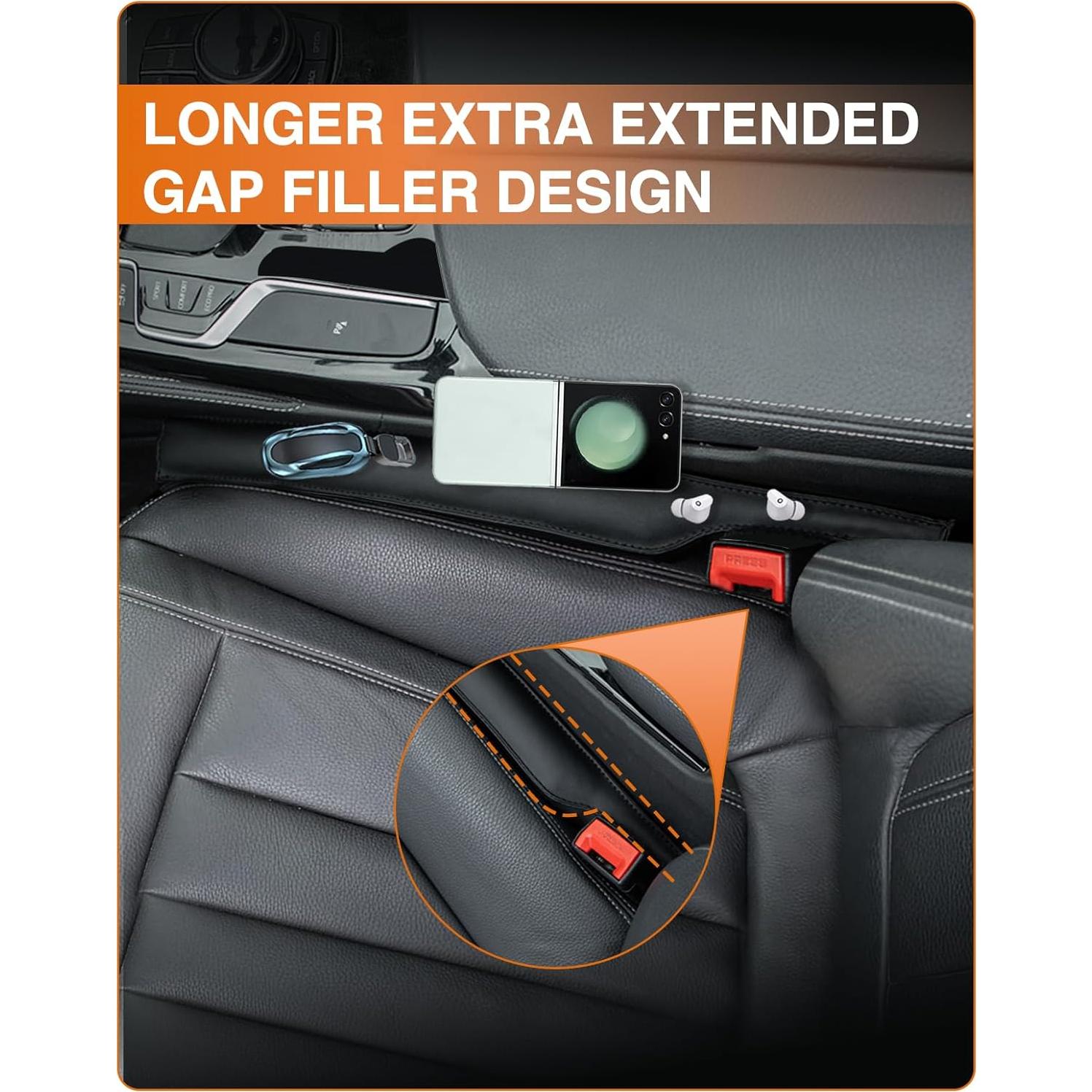 Relleno de Espacio entre Asientos iVaristle Negro - 2 Piezas