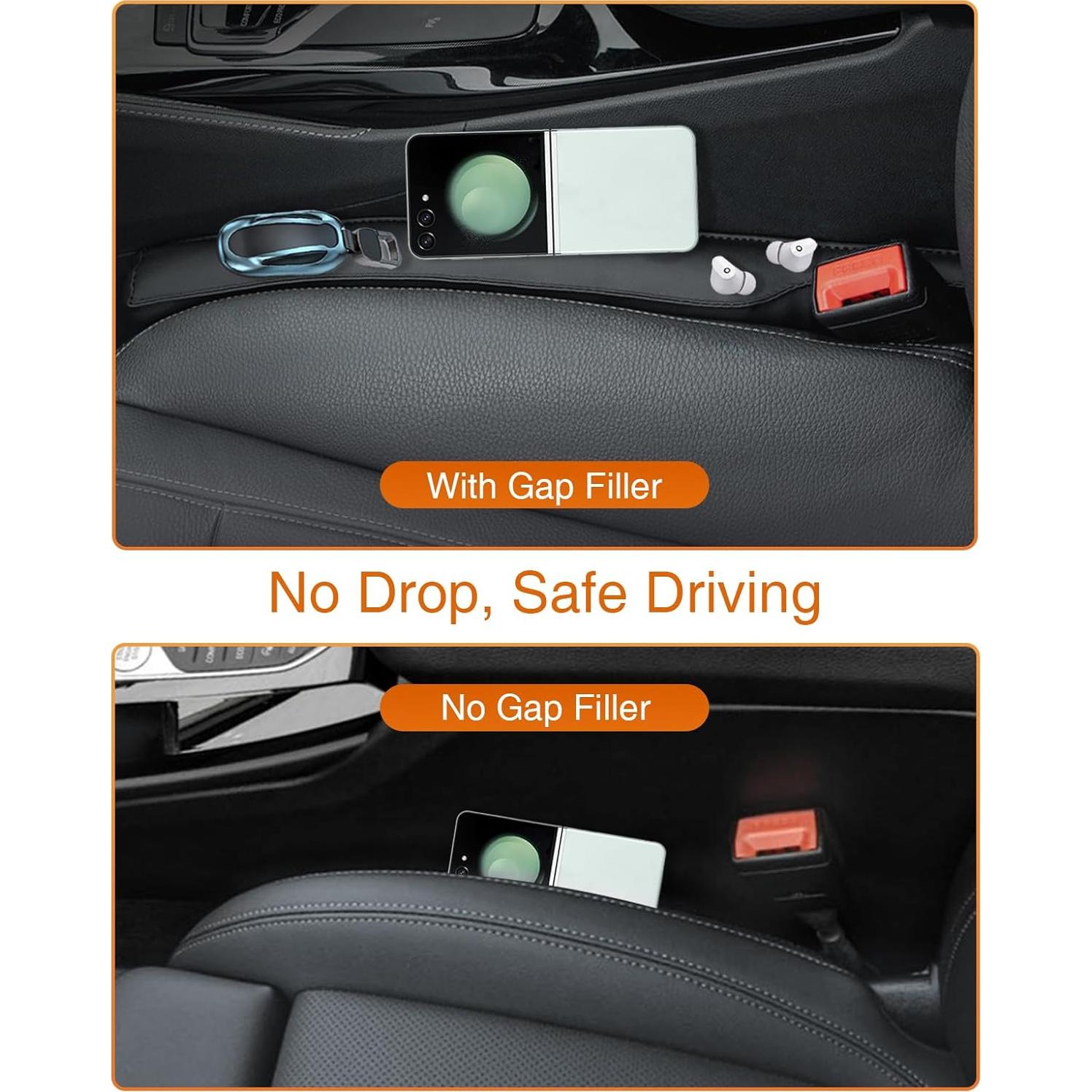 Relleno de Espacio entre Asientos iVaristle Negro - 2 Piezas