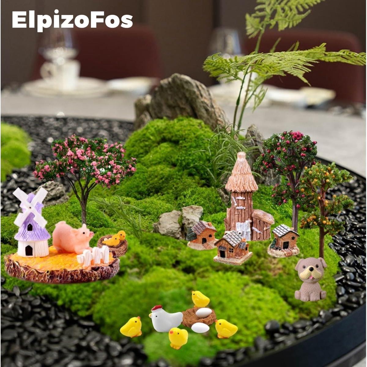 Kit de Accesorios para Jardín de Hadas ElpizoFos 132 Piezas