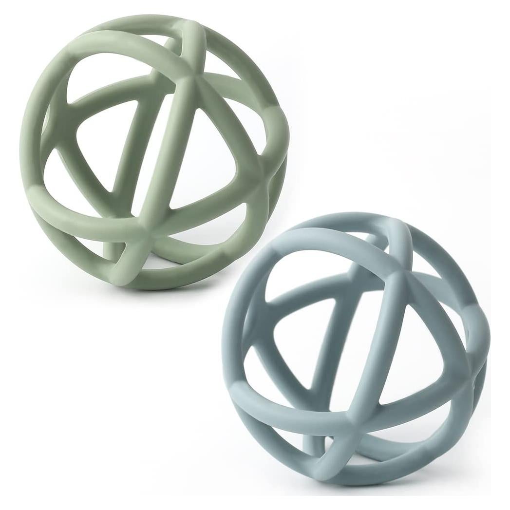 Juguetes para la dentición TOPGOMES - Bola de silicona 2 unidades