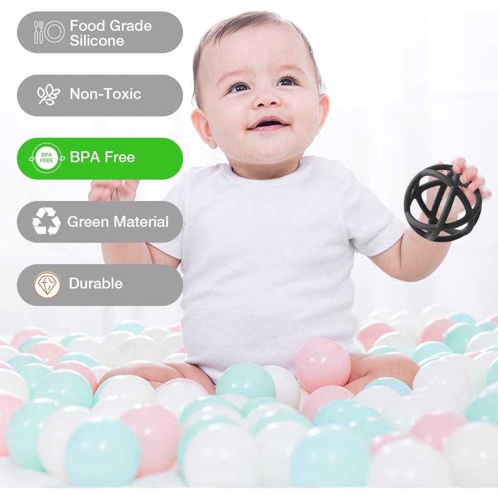 Juguetes para la dentición TOPGOMES - Bola de silicona 2 unidades