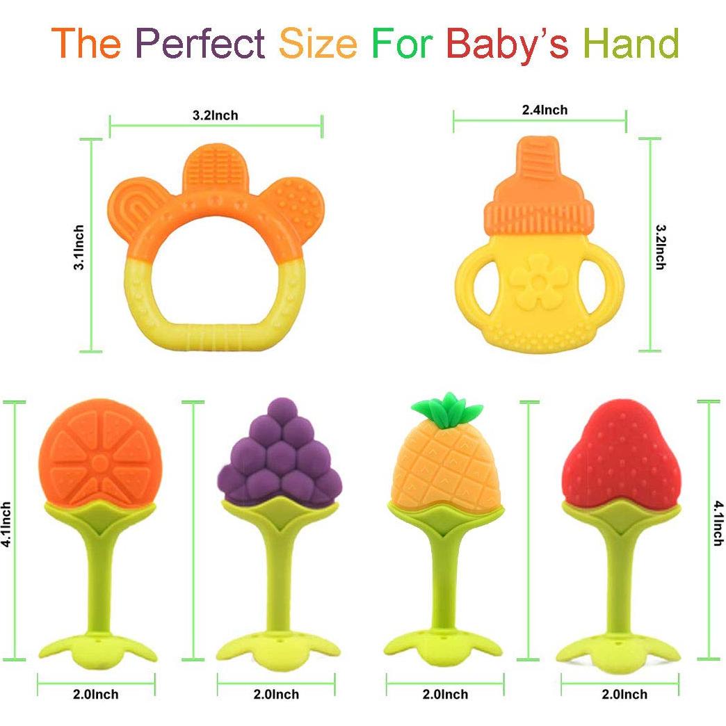 Juguetes de Dentición para Bebés 6 Piezas Silicona BPA Libre