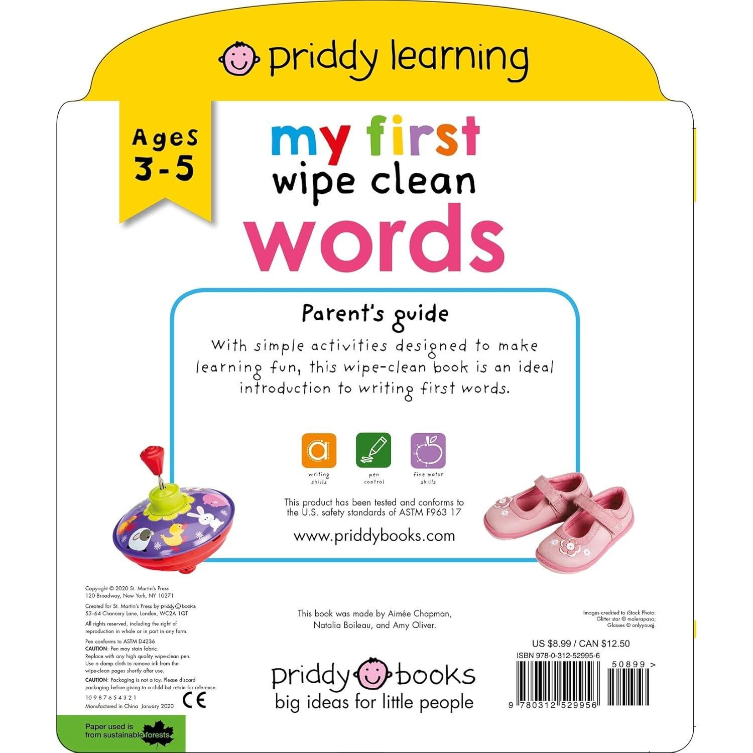 My First Wipe Clean Words (Priddy Smart): A fun early-learning book for kids to practice their pen control skills (Wipe Clean, 1)