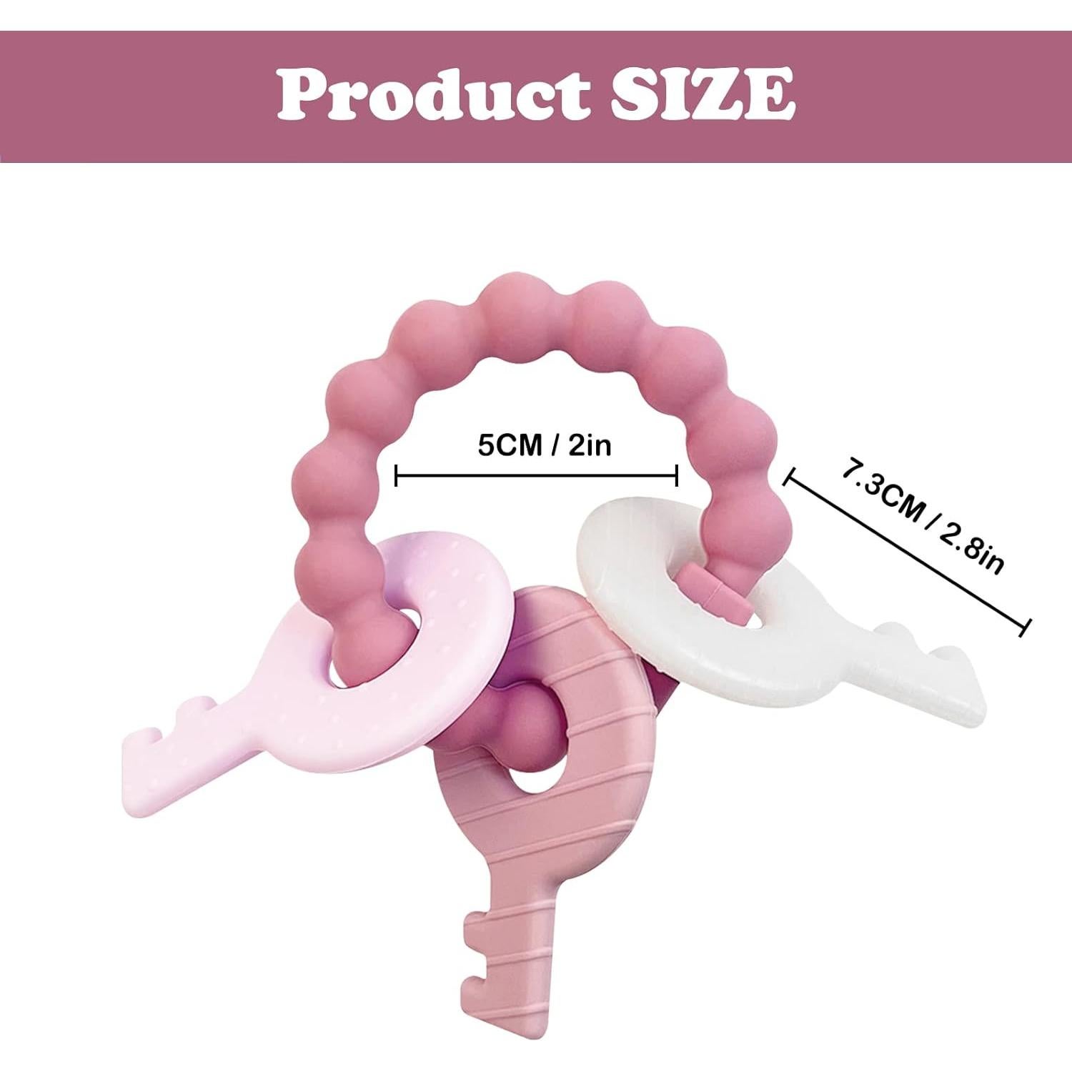 Llaves de Dentición YAPROMO para Bebés 3-18 Meses Silicona BPA Free