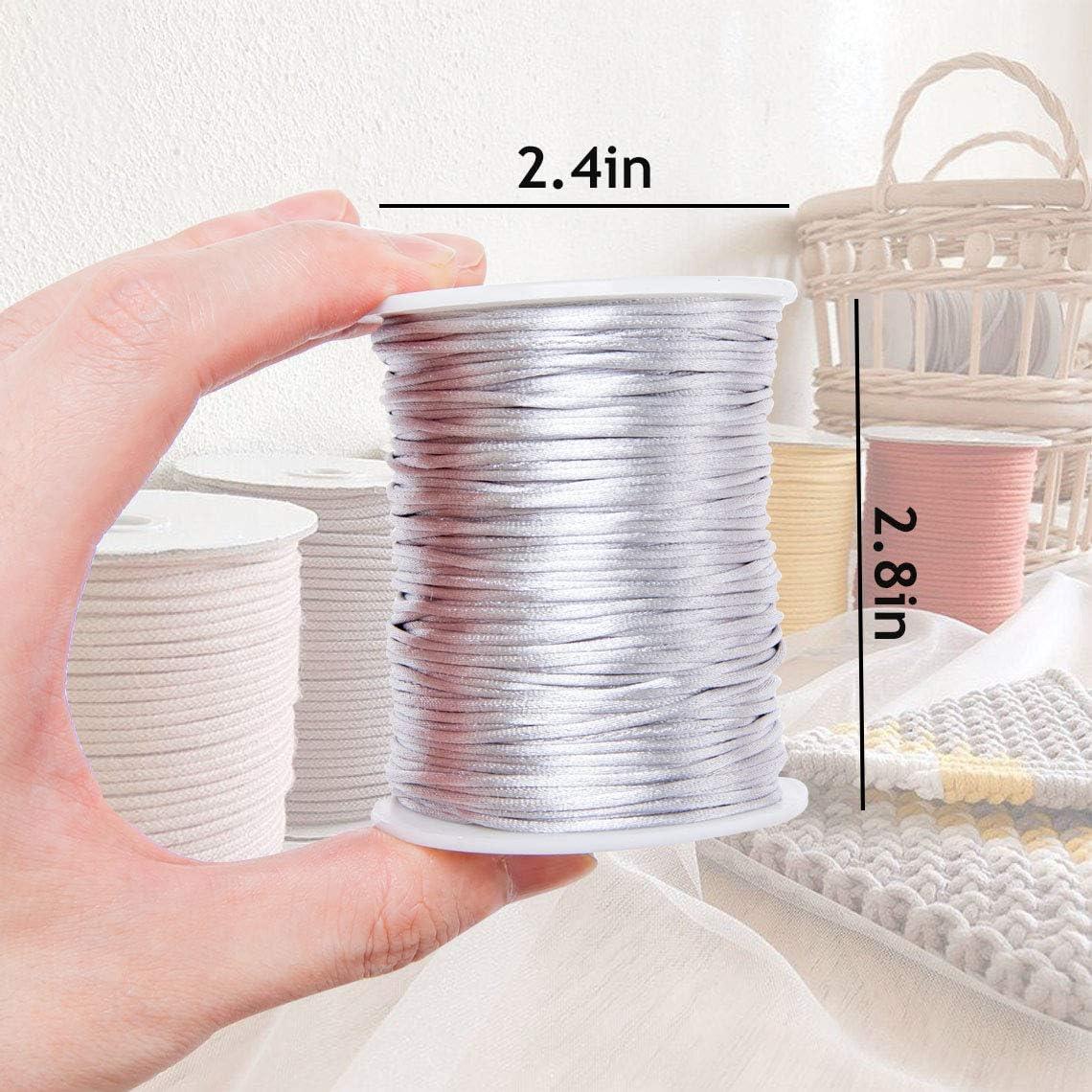 Cuerda de Nylon Satinada Promise Babe 75m Gris 1mm para Joyería