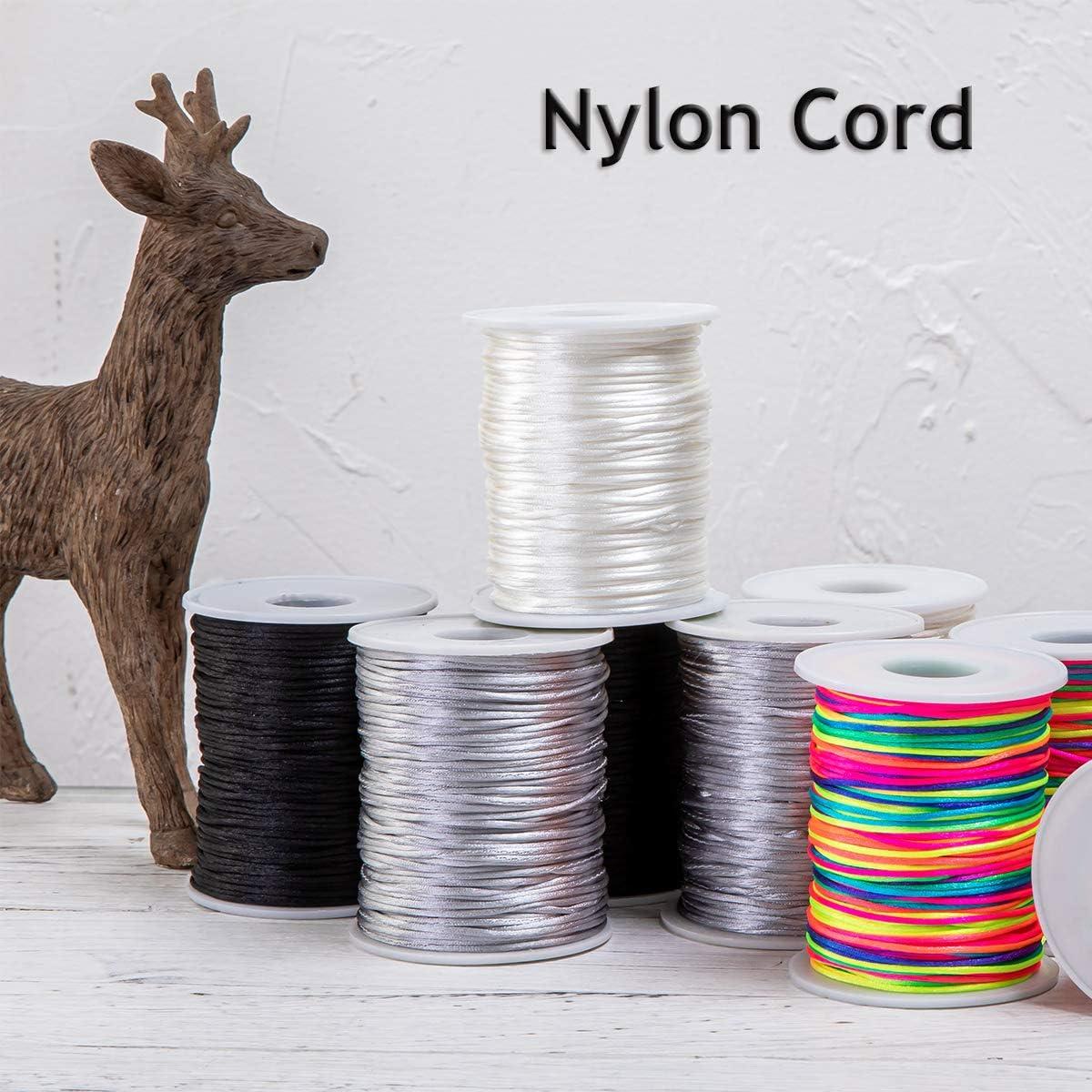 Cuerda de Nylon Satinada Promise Babe 75m Gris 1mm para Joyería