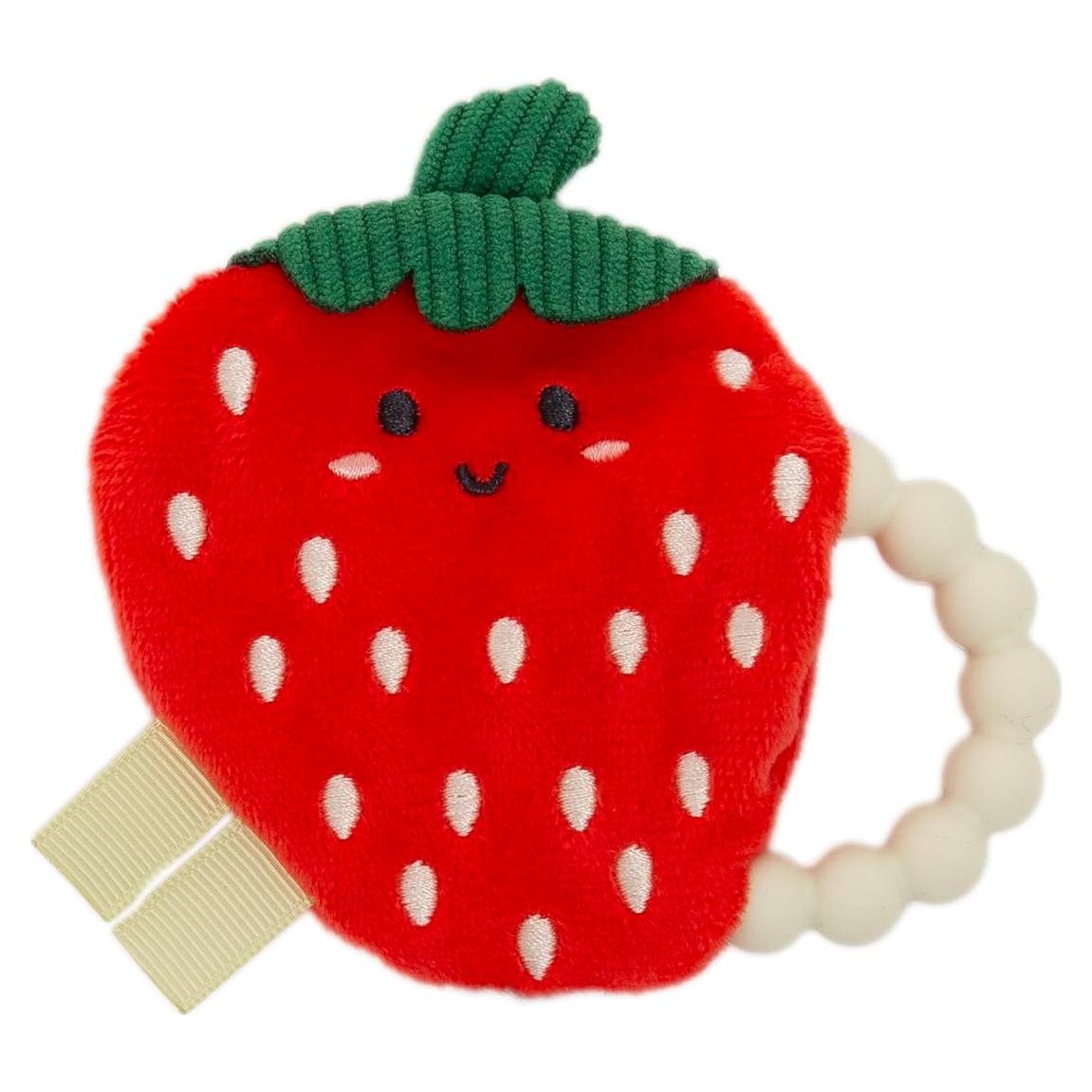 Mordedor de Fresa Crinkle Pearhead para Bebés 0m+, Silicona BPA Free