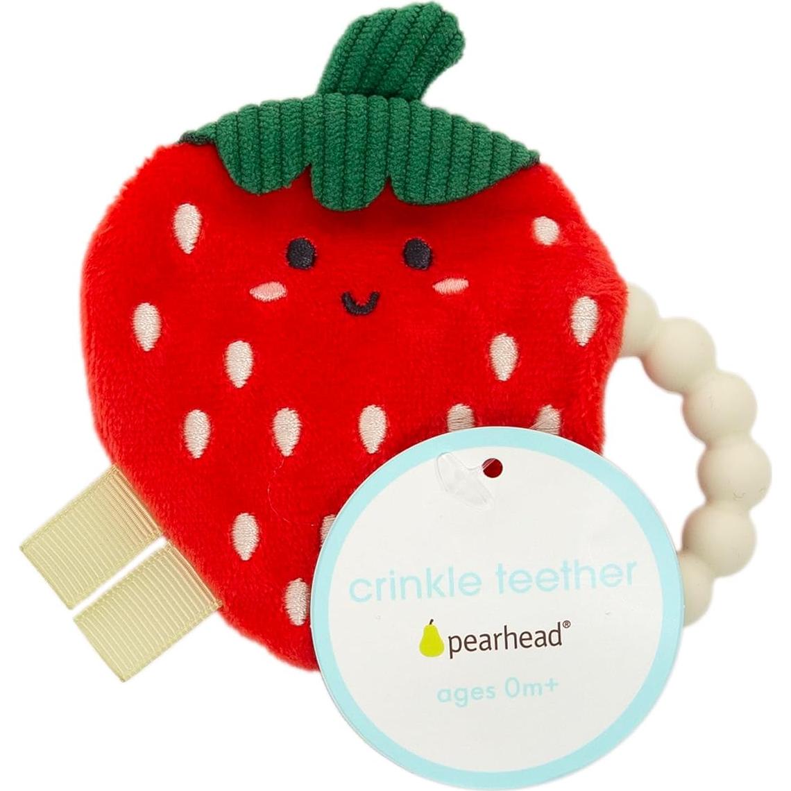 Mordedor de Fresa Crinkle Pearhead para Bebés 0m+, Silicona BPA Free