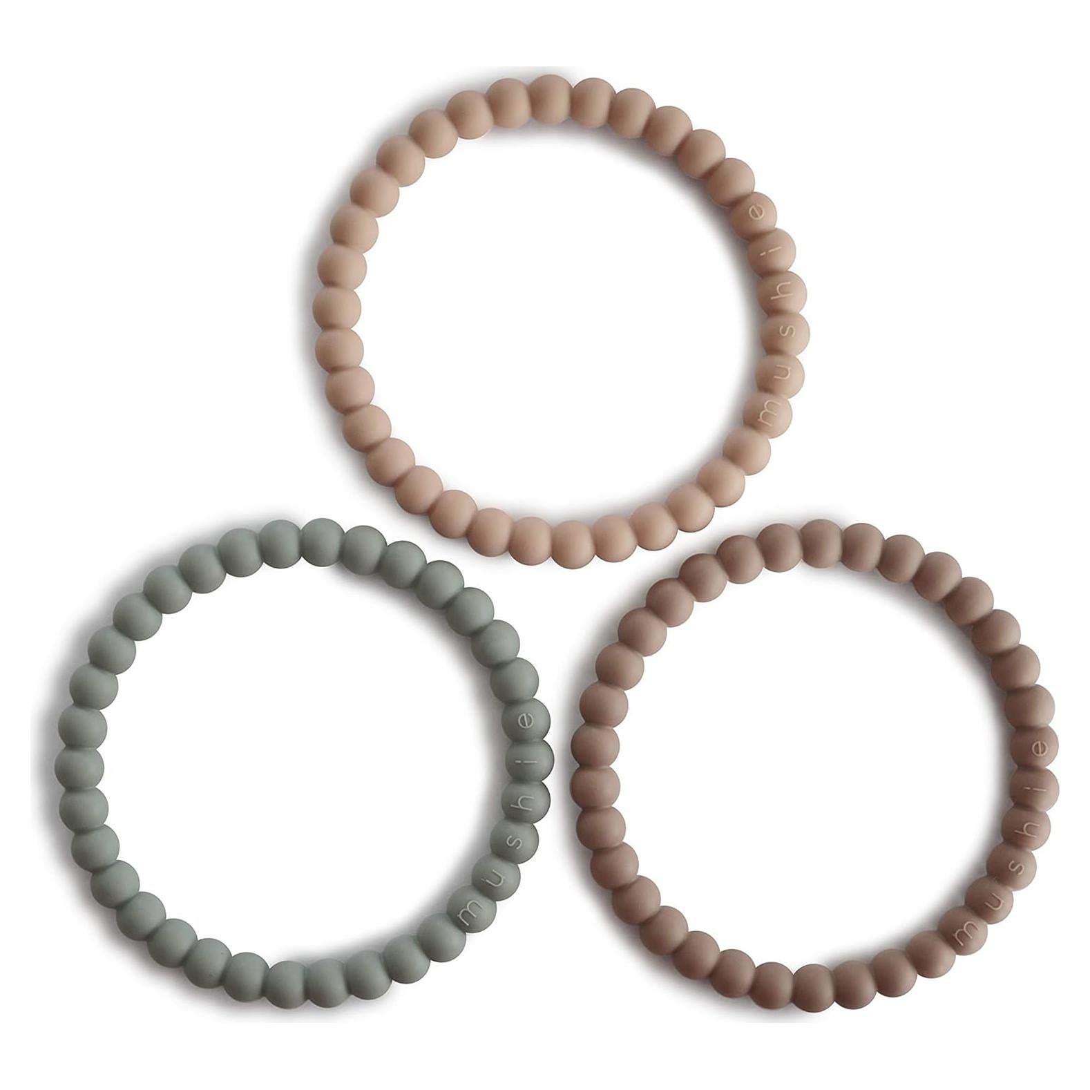 Pulsera de Dentición Mushie 3-Pack Salvia Clary Toscana Arena
