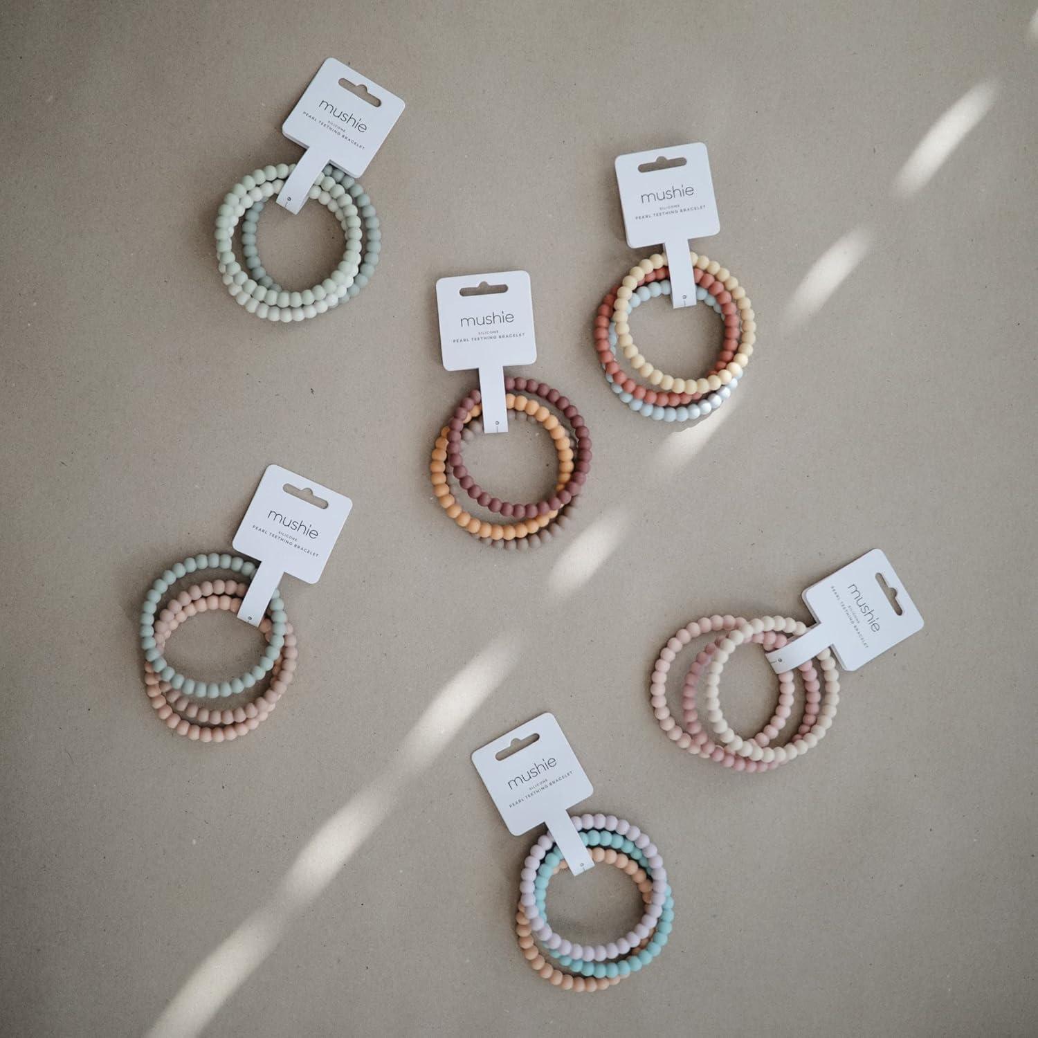 Pulsera de Dentición Mushie 3-Pack Salvia Clary Toscana Arena