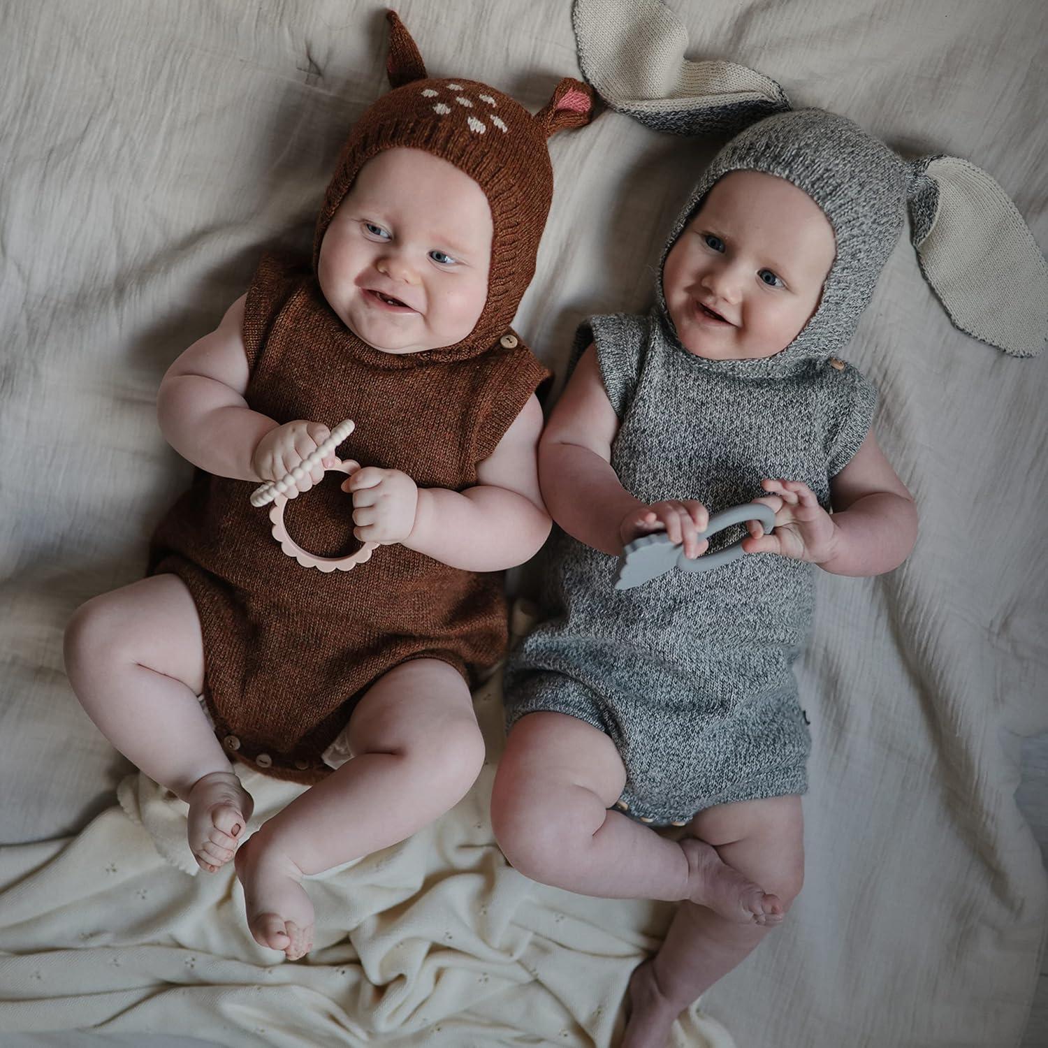 Pulsera de Dentición Mushie 3-Pack Salvia Clary Toscana Arena