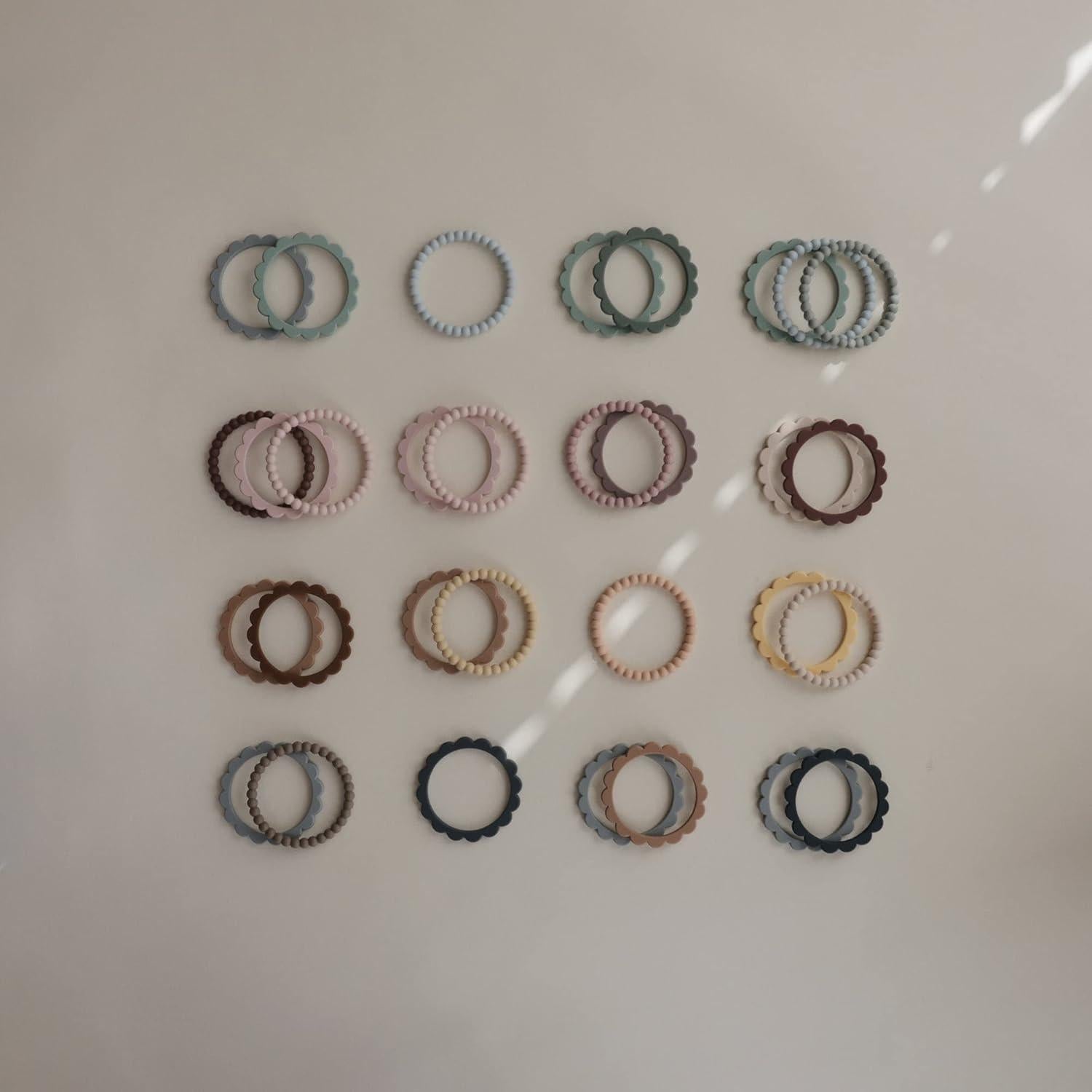 Pulsera de Dentición Mushie 3-Pack Salvia Clary Toscana Arena